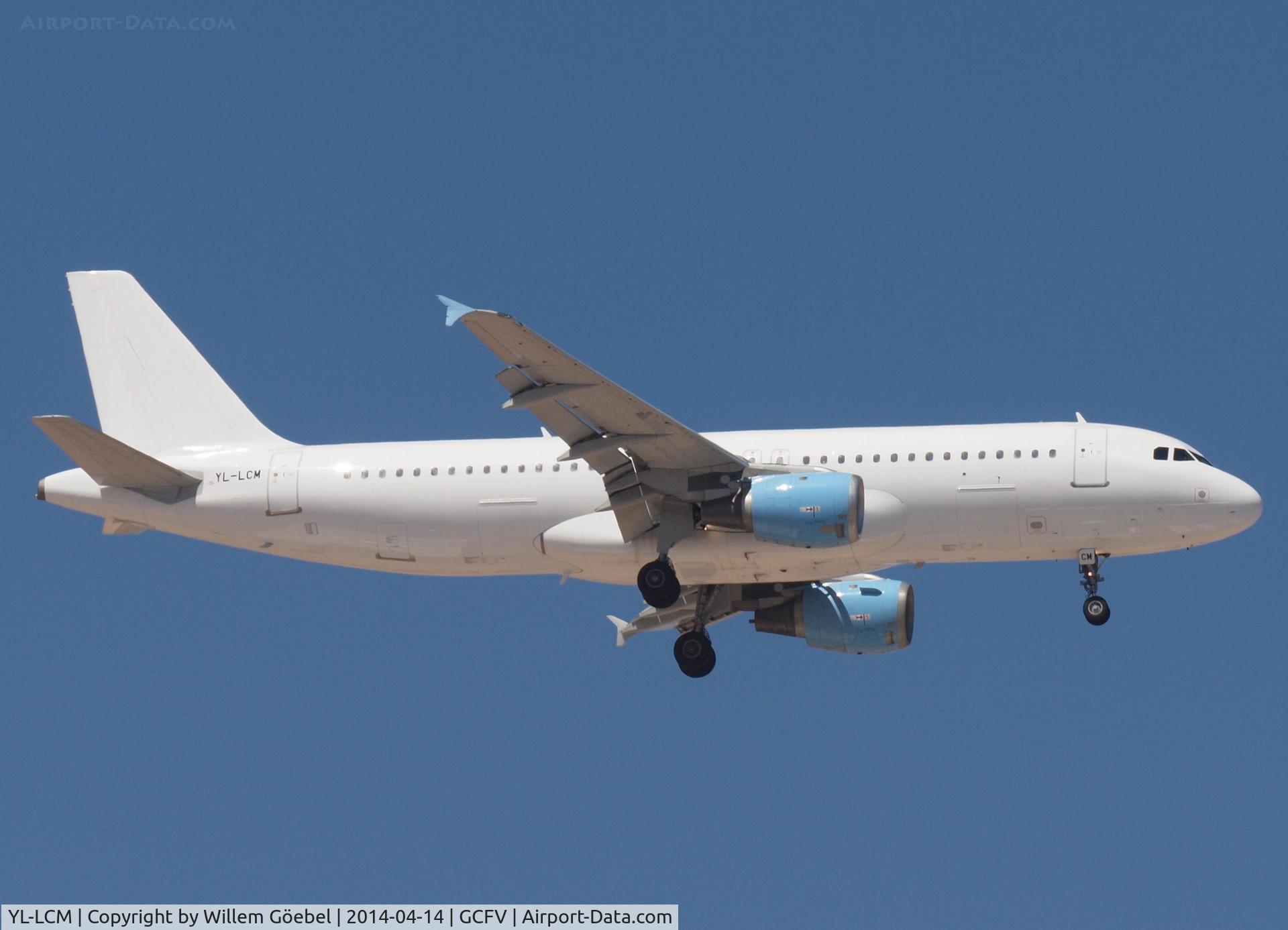 YL-LCM, 1991 Airbus A320-211 C/N 244, Prepare for landing on Airport of Fuertefentura