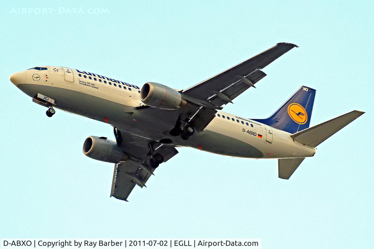D-ABXO, 1987 Boeing 737-330 C/N 23873, Boeing 737-330 [23873] (Lufthansa) Home~G 02/07/2011. On approach 27R.
