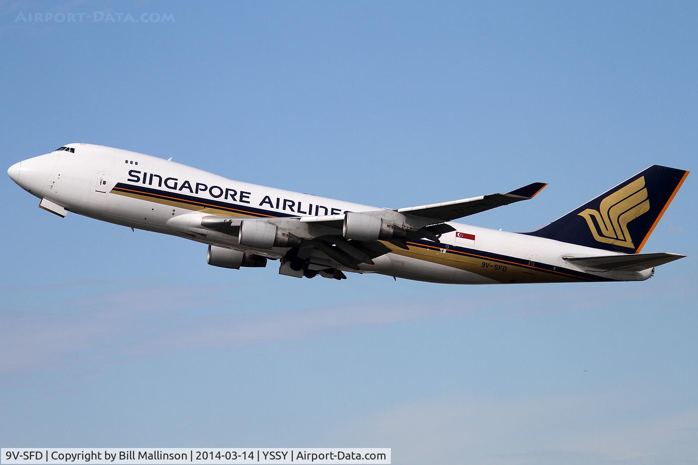 9V-SFD, 1995 Boeing 747-412F/SCD C/N 26553, away from 34L