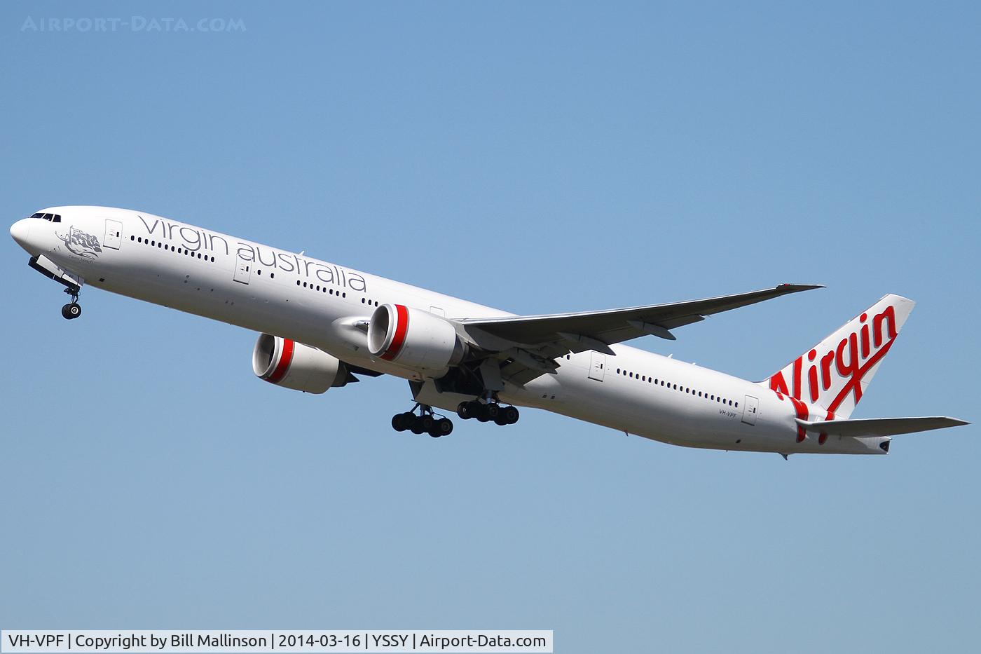 VH-VPF, 2009 Boeing 777-3ZG/ER C/N 37940, away from 34L