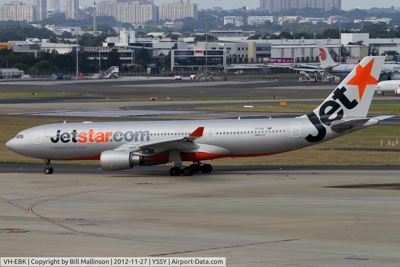 VH-EBK, 2008 Airbus A330-202 C/N 945, taxiing to 16R