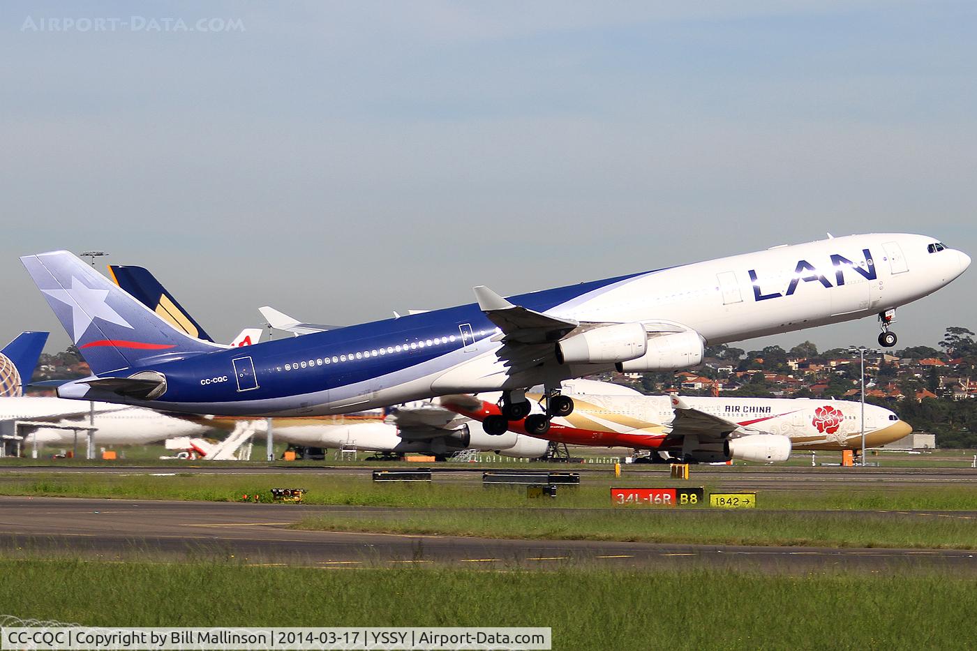 CC-CQC, 2000 Airbus A340-313X C/N 363, away to SCL via AKL