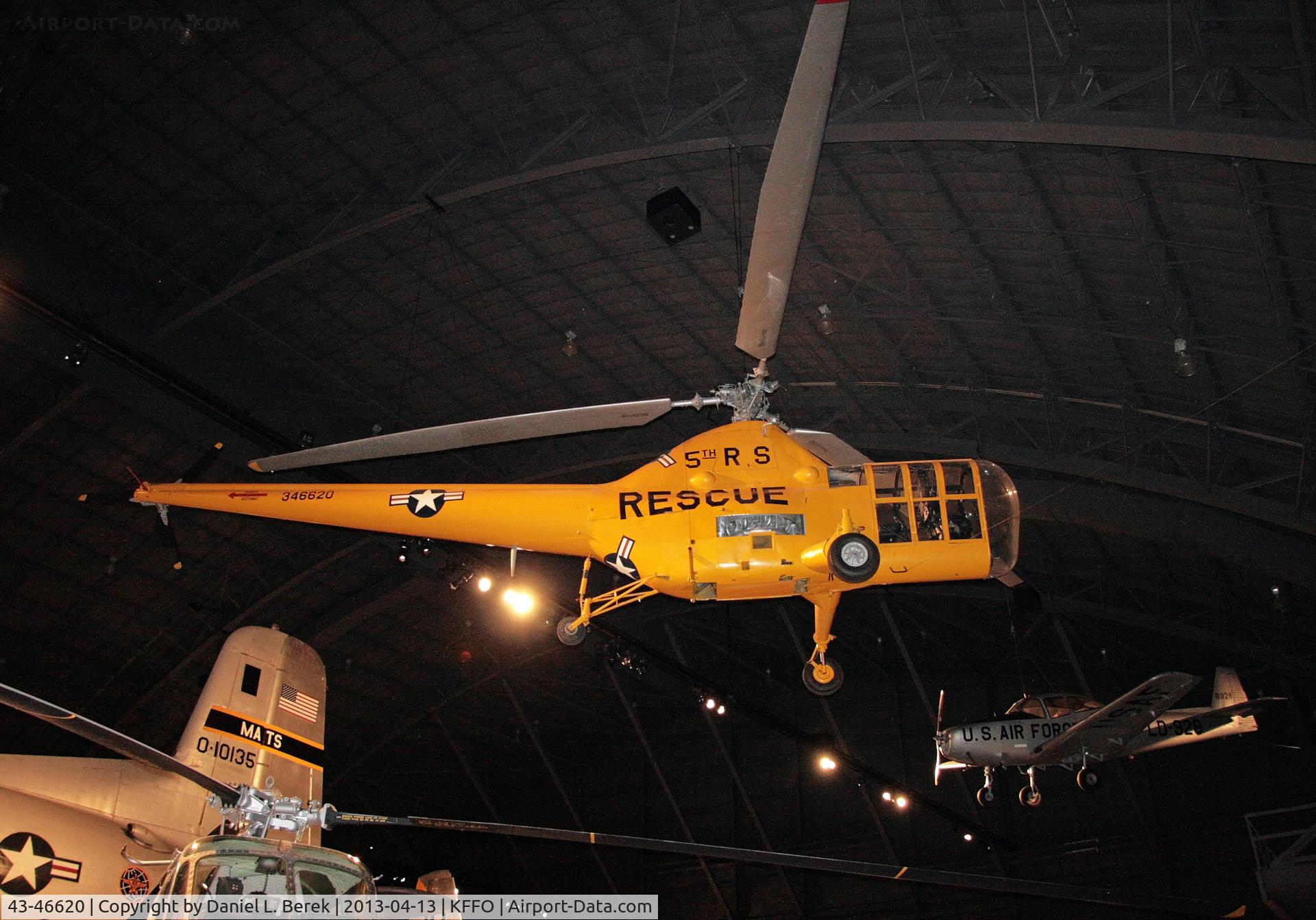 43-46620, 1943 Sikorsky YH-5A C/N 164, This beauty was a test evaluation machine for the H-5, a rotor craft that would gain fame for its rescue role during the Korean War.