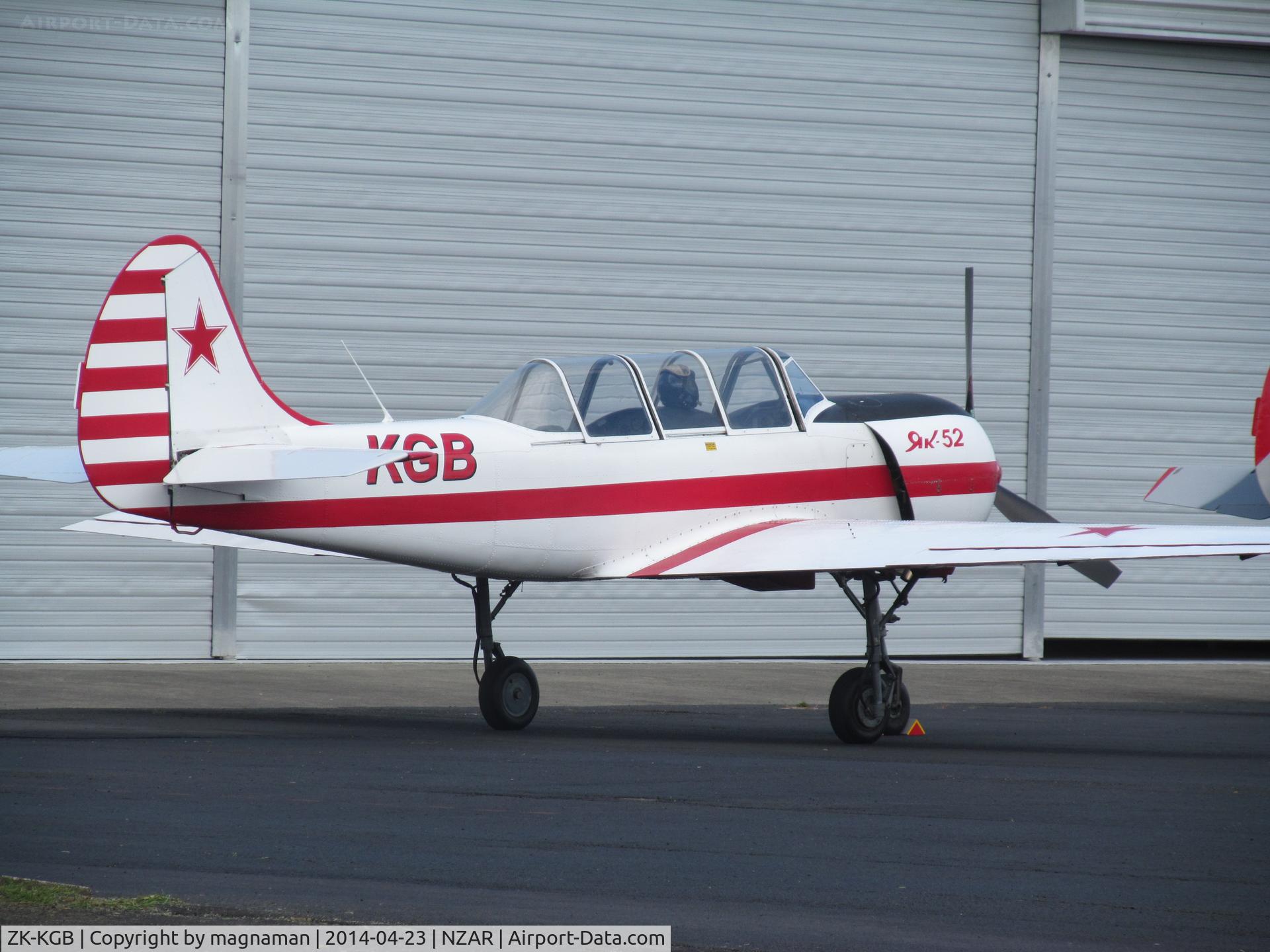 ZK-KGB, Yakovlev Yak-52 C/N 866909, such a tacky registration