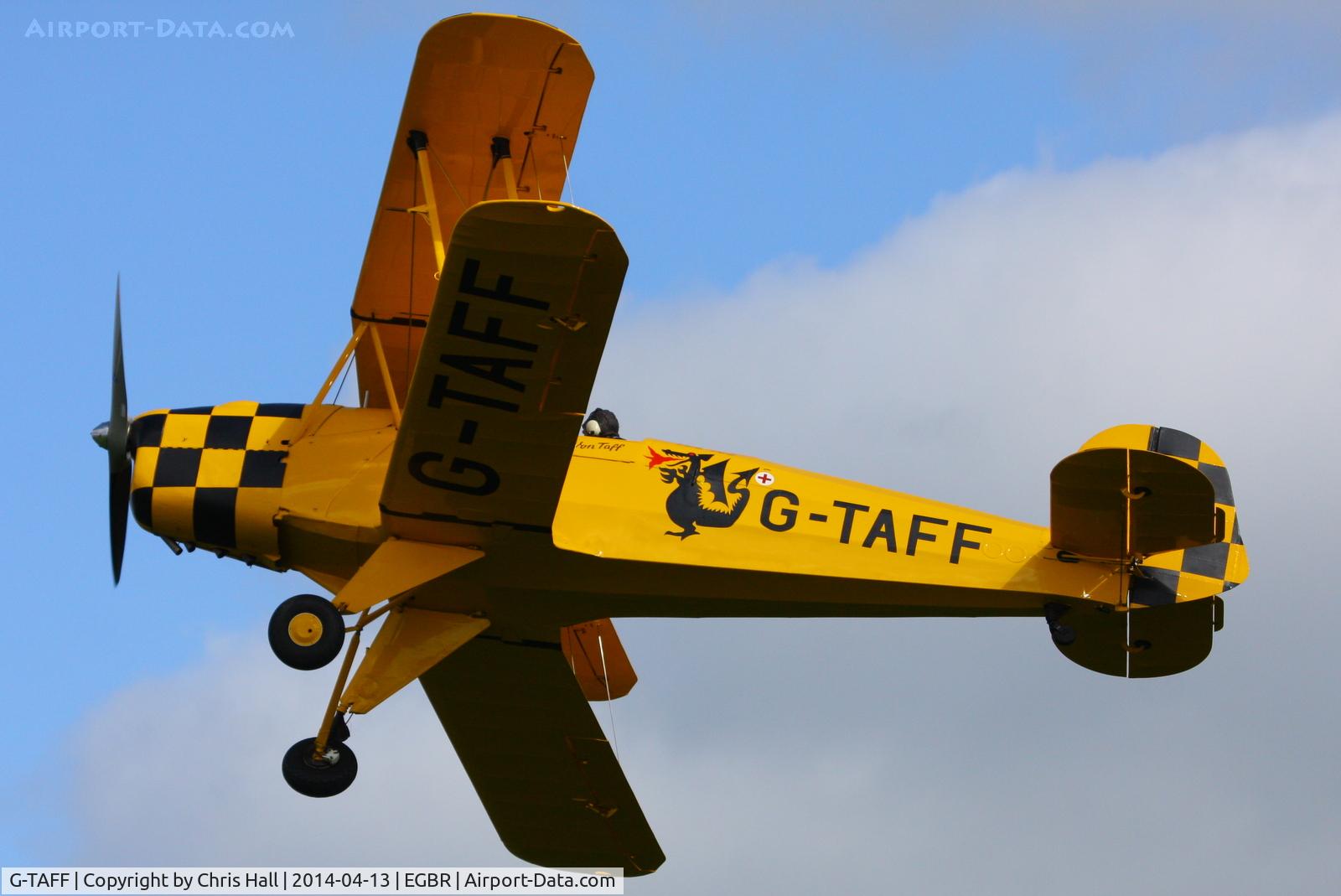 G-TAFF, 1957 CASA 1-131E Jungmann C/N 1129, at Breighton's 'Early Bird' Fly-in 13/04/14