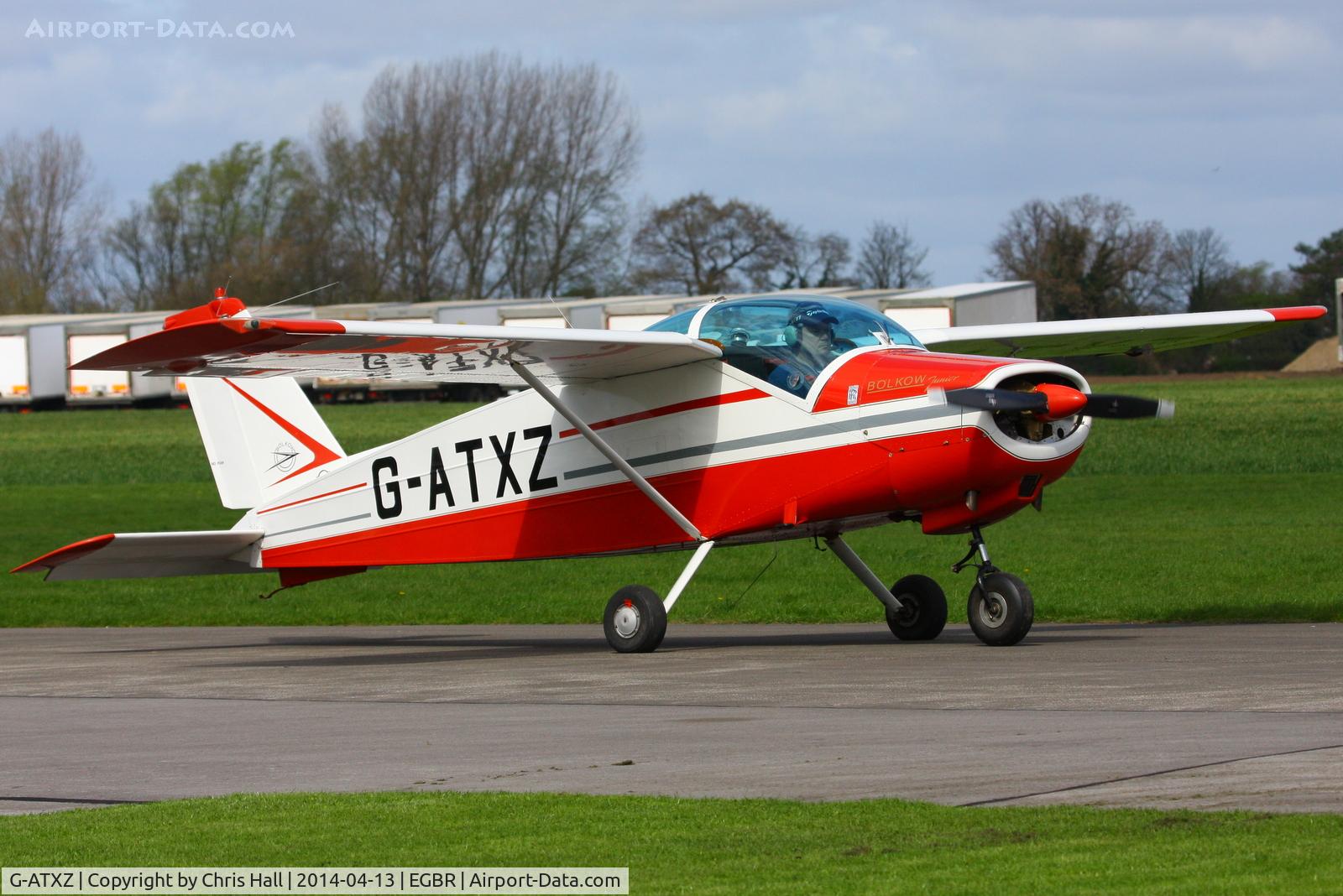 G-ATXZ, 1966 Bolkow Bo-208C Junior C/N 624, at Breighton's 'Early Bird' Fly-in 13/04/14