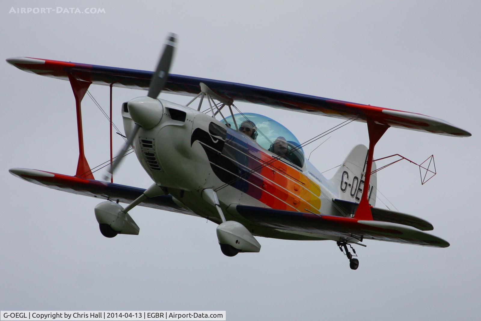 G-OEGL, 1982 Christen Eagle II C/N 001 (G-OEGL), at Breighton's 'Early Bird' Fly-in 13/04/14