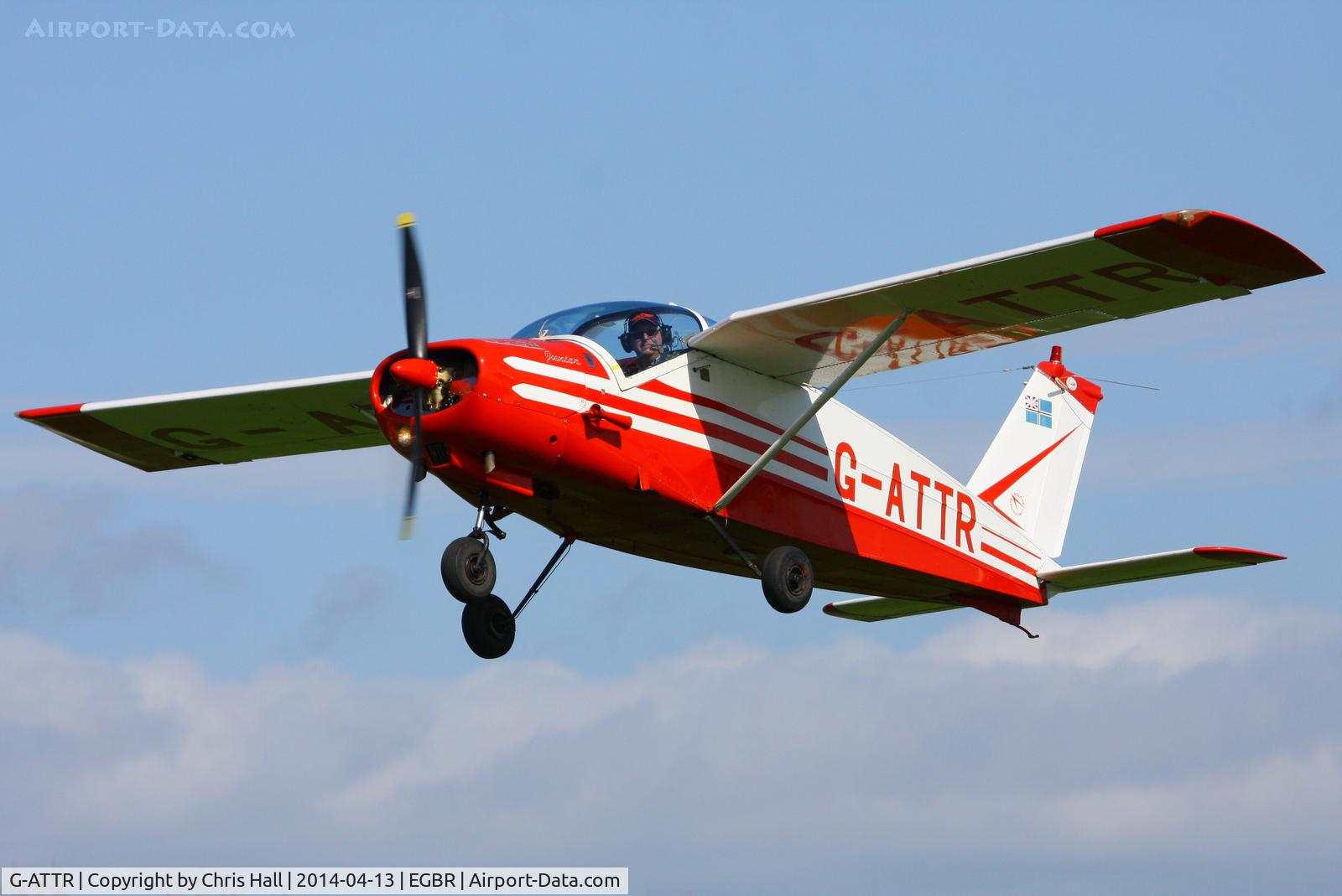 G-ATTR, 1966 Bolkow Bo-208C Junior C/N 612, at Breighton's 'Early Bird' Fly-in 13/04/14