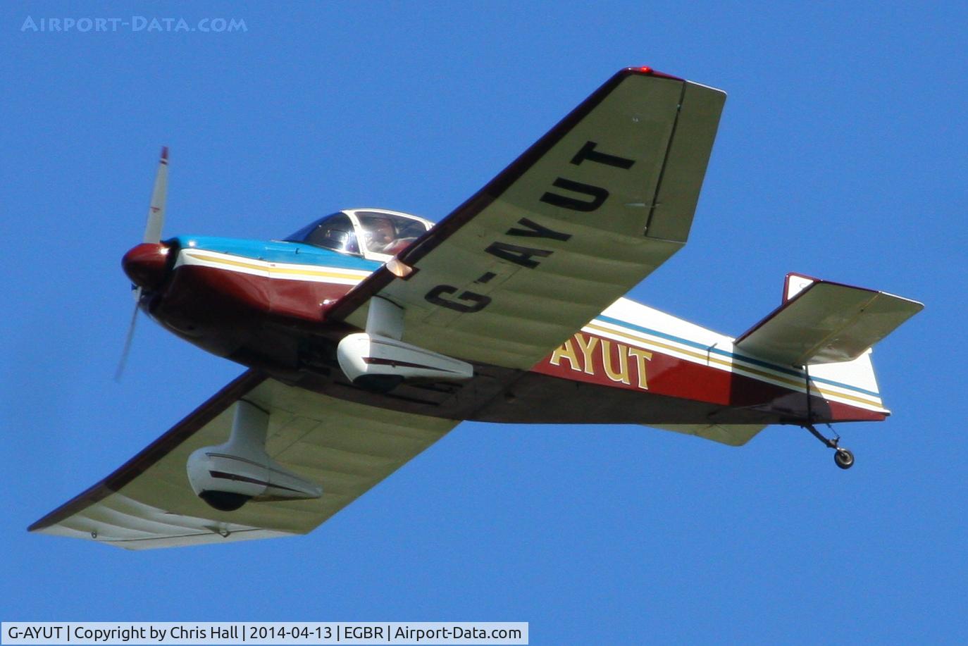 G-AYUT, 1964 SAN Jodel DR-1050 Ambassadeur C/N 479, at Breighton's 'Early Bird' Fly-in 13/04/14