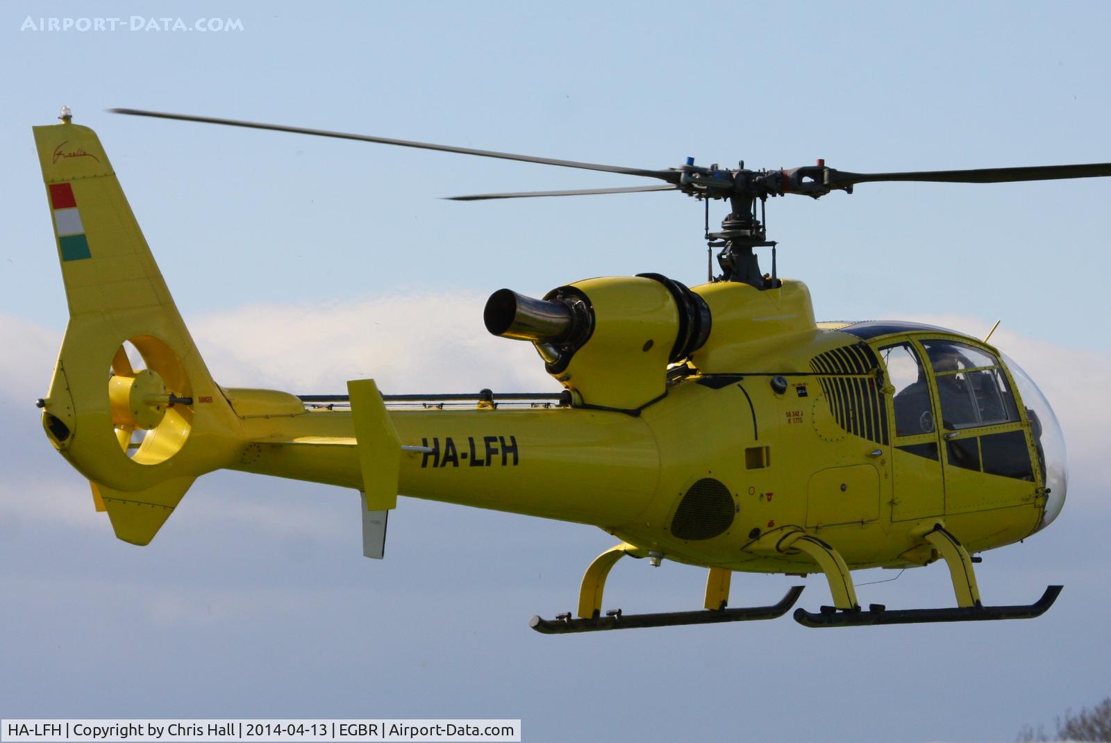 HA-LFH, 1979 Aerospatiale SA-342J Gazelle C/N 1775, at Breighton's 'Early Bird' Fly-in 13/04/14