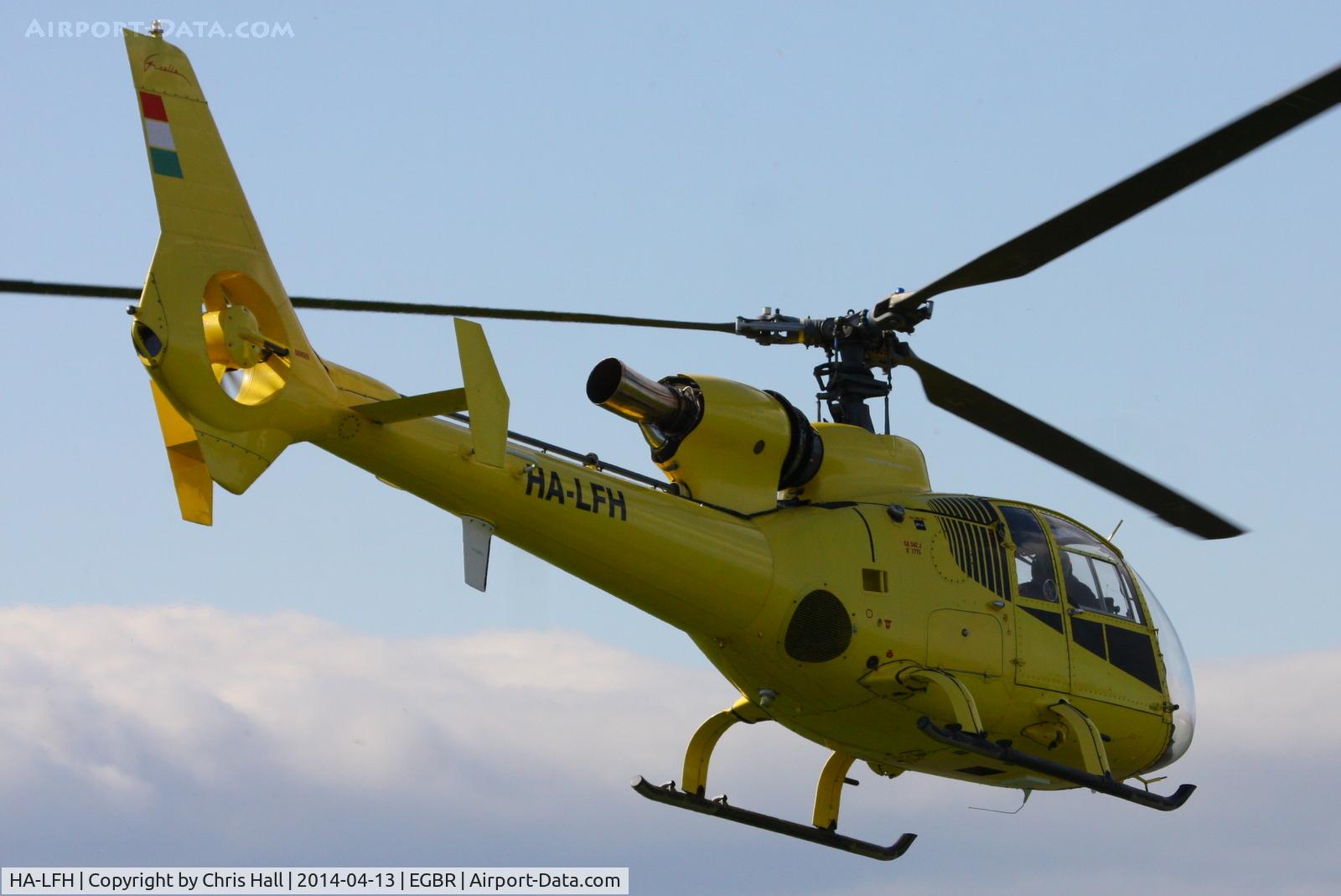HA-LFH, 1979 Aerospatiale SA-342J Gazelle C/N 1775, at Breighton's 'Early Bird' Fly-in 13/04/14