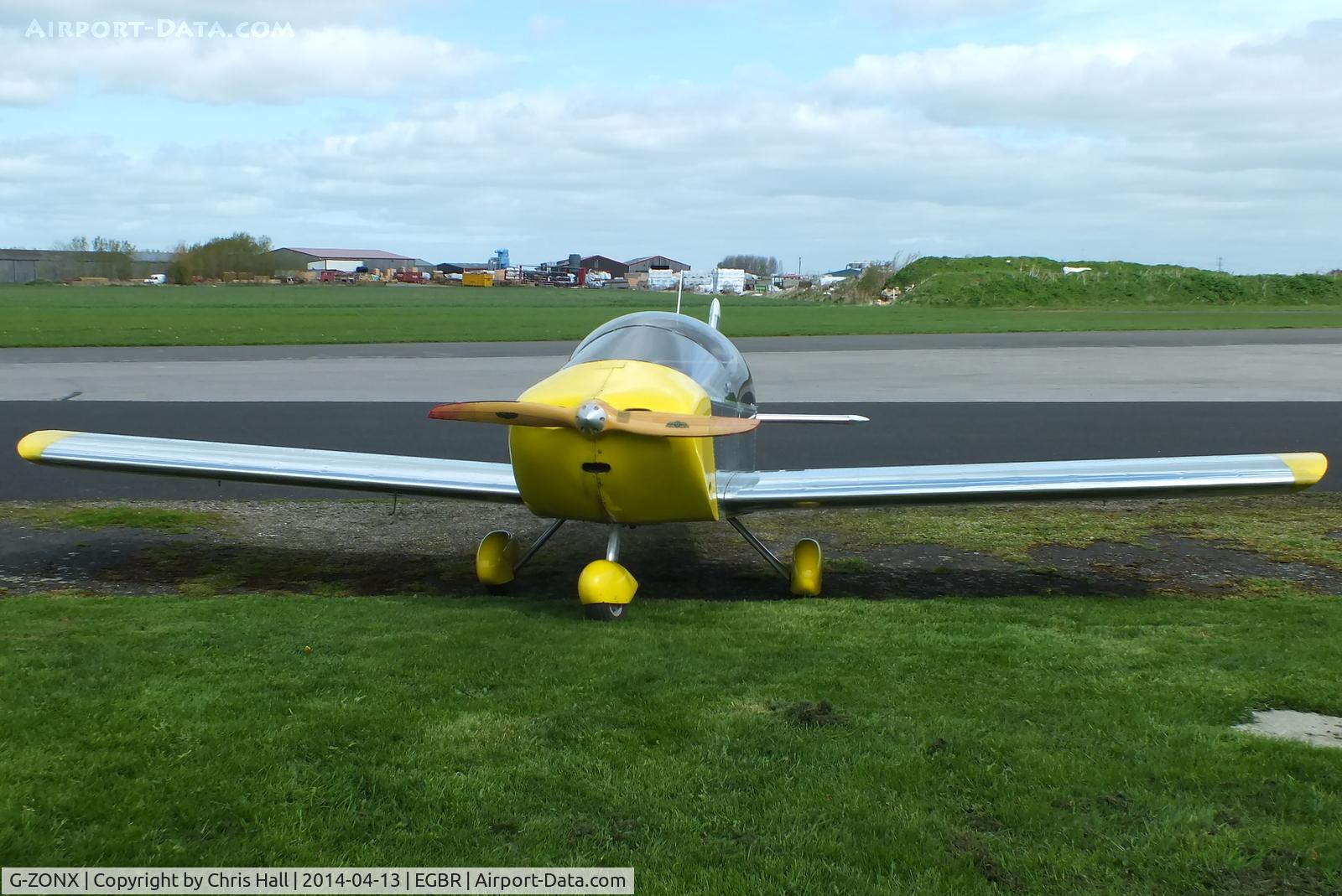 G-ZONX, 2007 Sonex Sonex C/N PFA 337-14689, at Breighton's 'Early Bird' Fly-in 13/04/14
