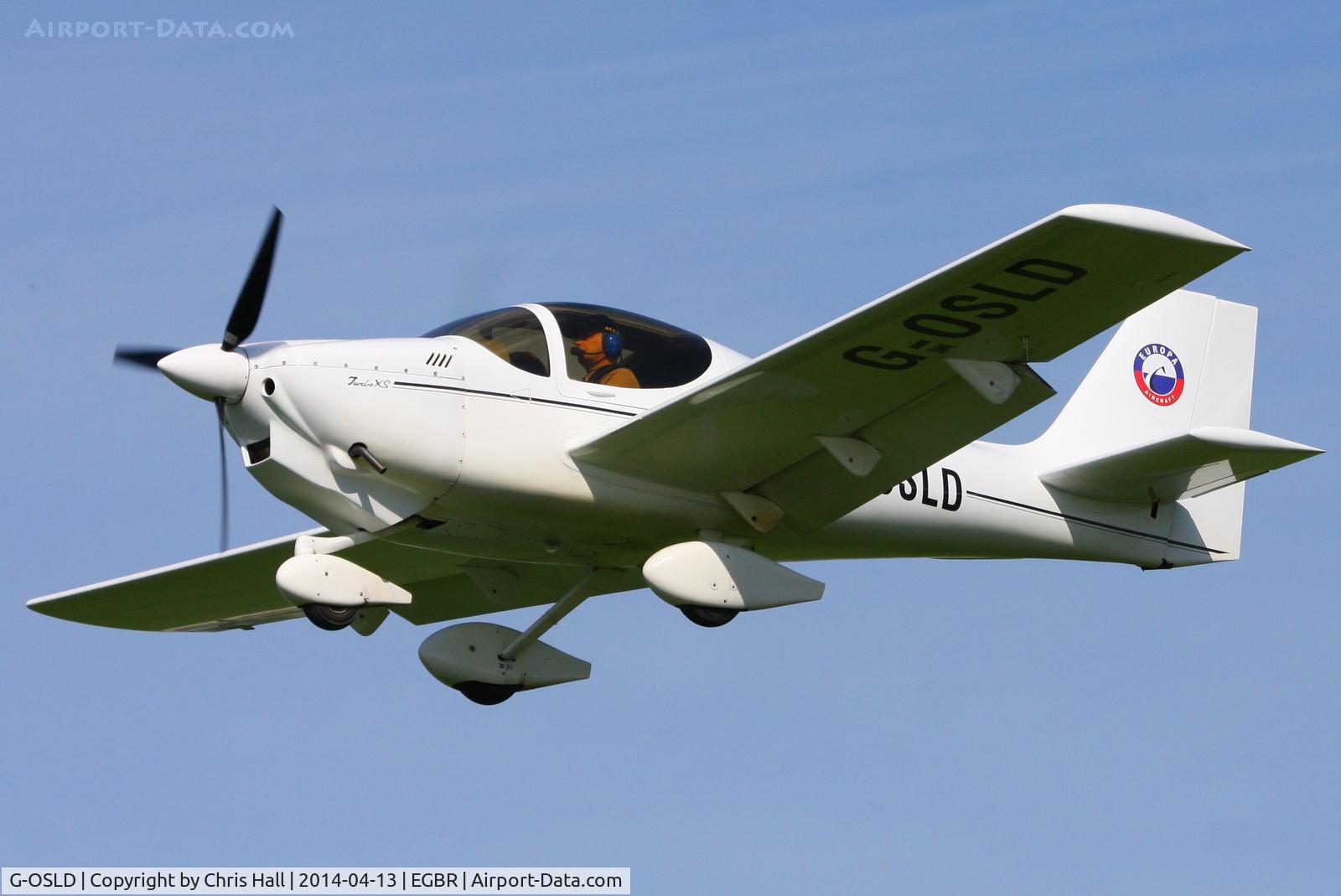 G-OSLD, 2000 Europa XS Tri-Gear C/N PFA 247-13641, at Breighton's 'Early Bird' Fly-in 13/04/14