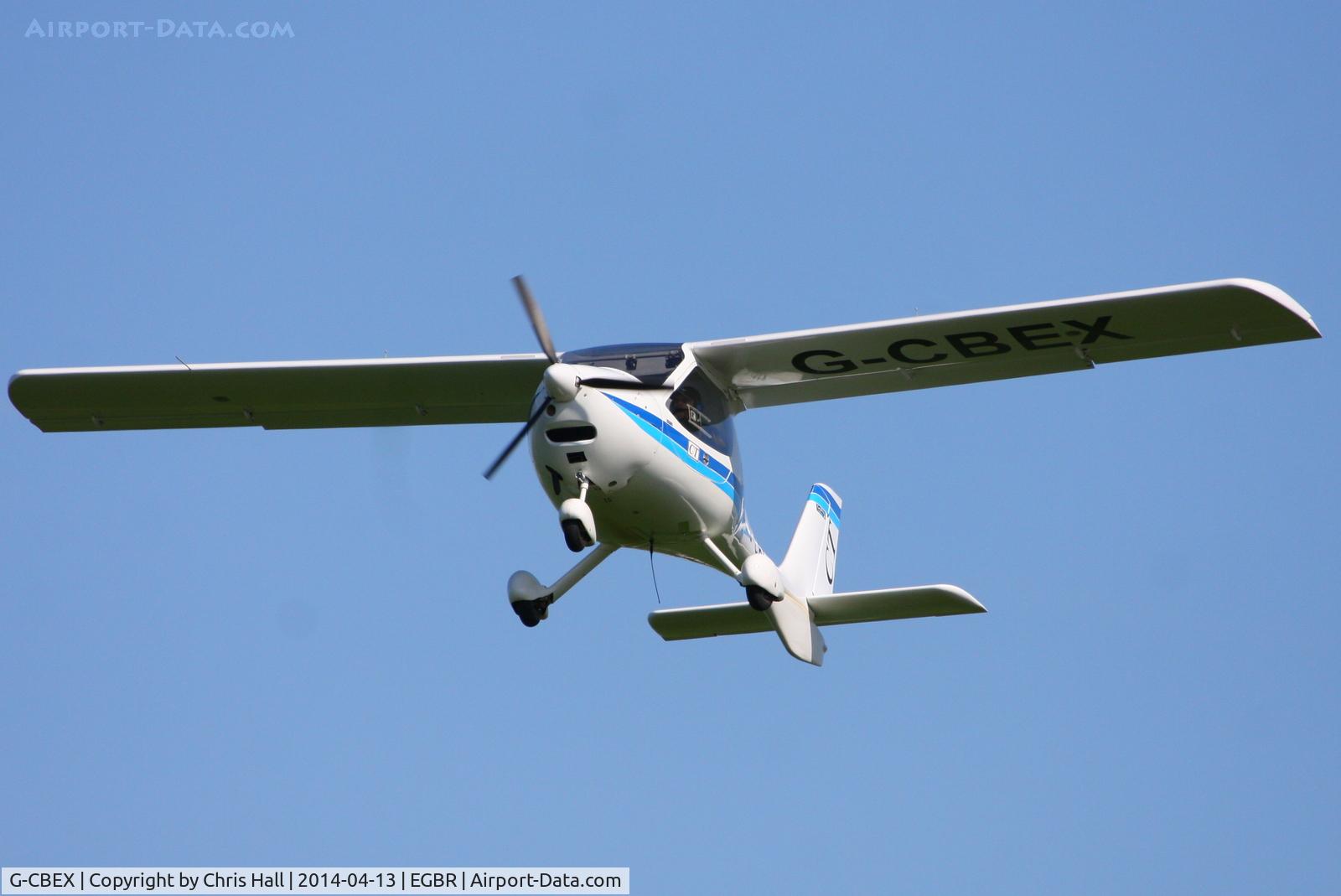 G-CBEX, 2001 Flight Design CT2K C/N 01.08.01.23, at Breighton's 'Early Bird' Fly-in 13/04/14