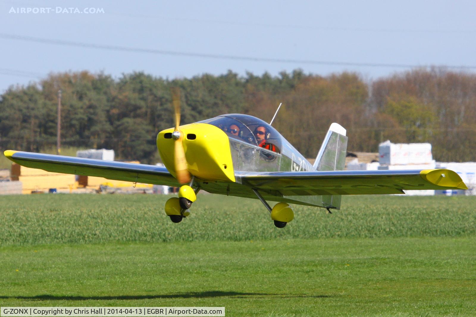 G-ZONX, 2007 Sonex Sonex C/N PFA 337-14689, at Breighton's 'Early Bird' Fly-in 13/04/14