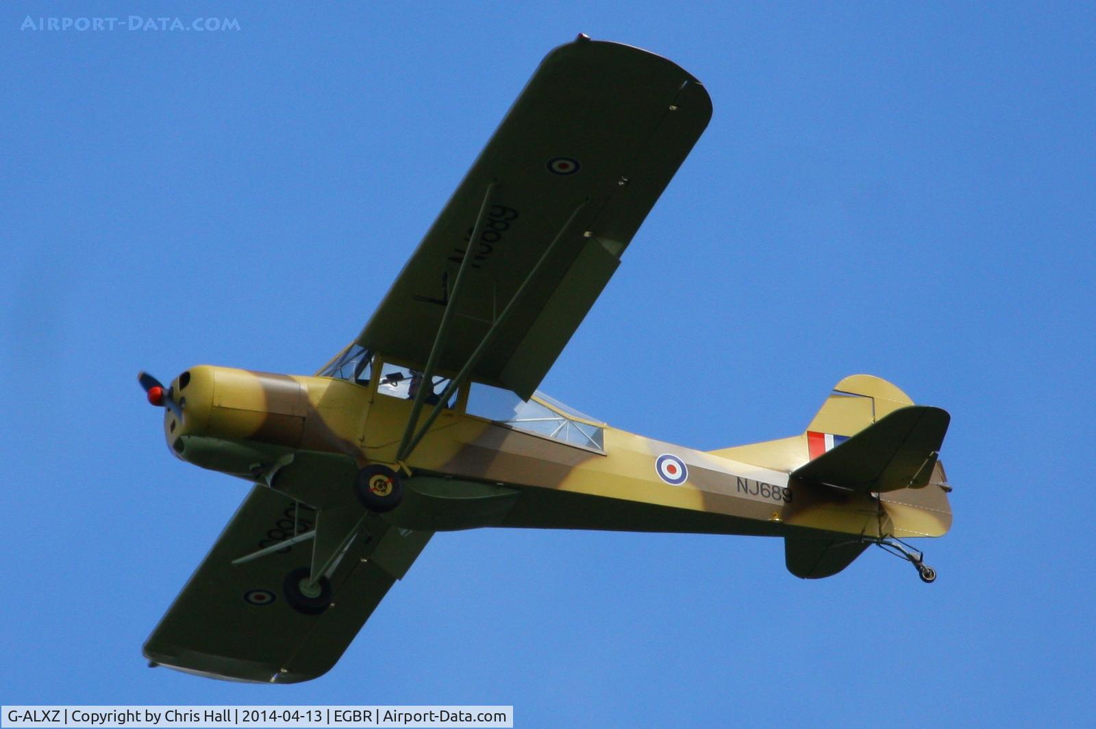 G-ALXZ, 1944 Taylorcraft Auster Mk.5/150 C/N 1082, at Breighton's 'Early Bird' Fly-in 13/04/14