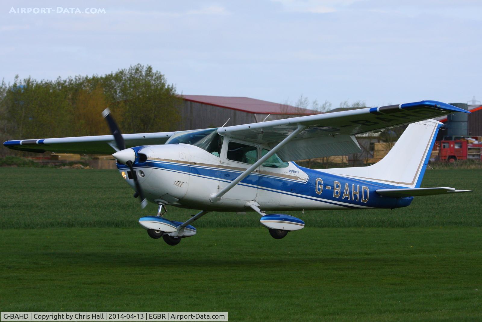 G-BAHD, 1972 Cessna 182P Skylane Skylane C/N 18261501, at Breighton's 'Early Bird' Fly-in 13/04/14