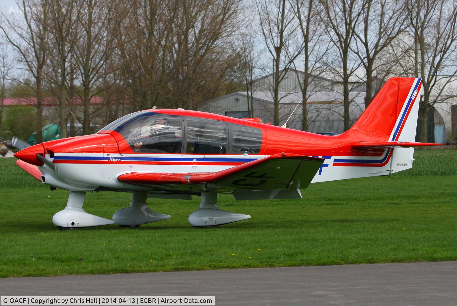 G-OACF, 2003 Robin DR-400-180 Regent Regent C/N 2534, at Breighton's 'Early Bird' Fly-in 13/04/14