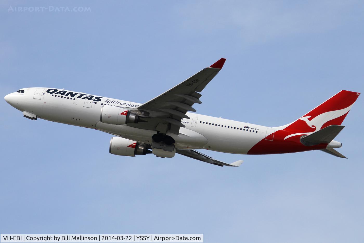 VH-EBI, 2008 Airbus A330-203 C/N 898, away from 34L