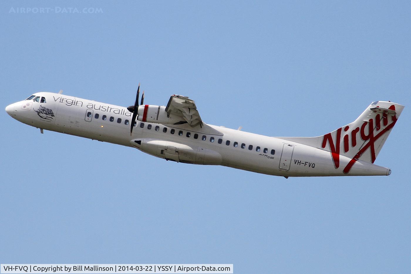 VH-FVQ, 2012 ATR 72-600 (72-212A) C/N 1053, away from 34L