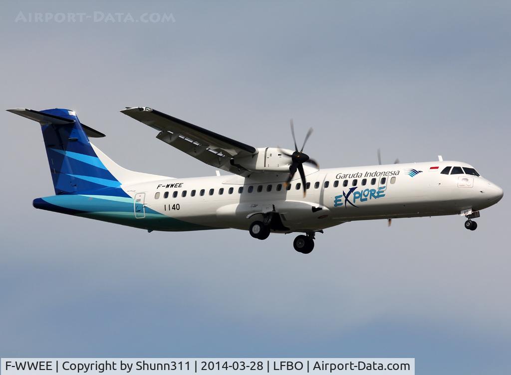 F-WWEE, 2014 ATR 72-600 C/N 1140, C/n 1140 - To be PK-GAD with additional 'Explore' titles