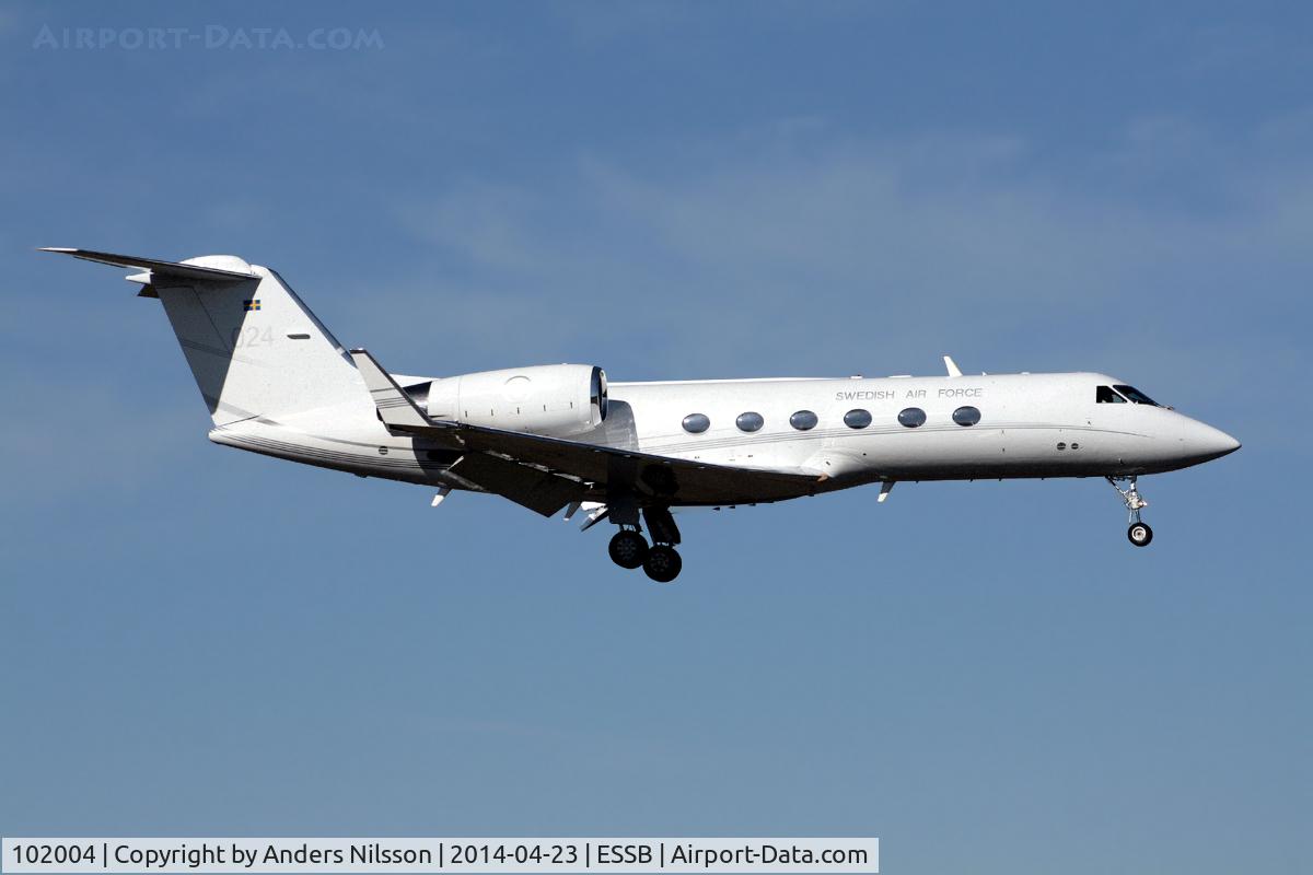 102004, Gulfstream Aerospace Tp102C (Gulfstream IV) C/N 1274, On final for runway 12.