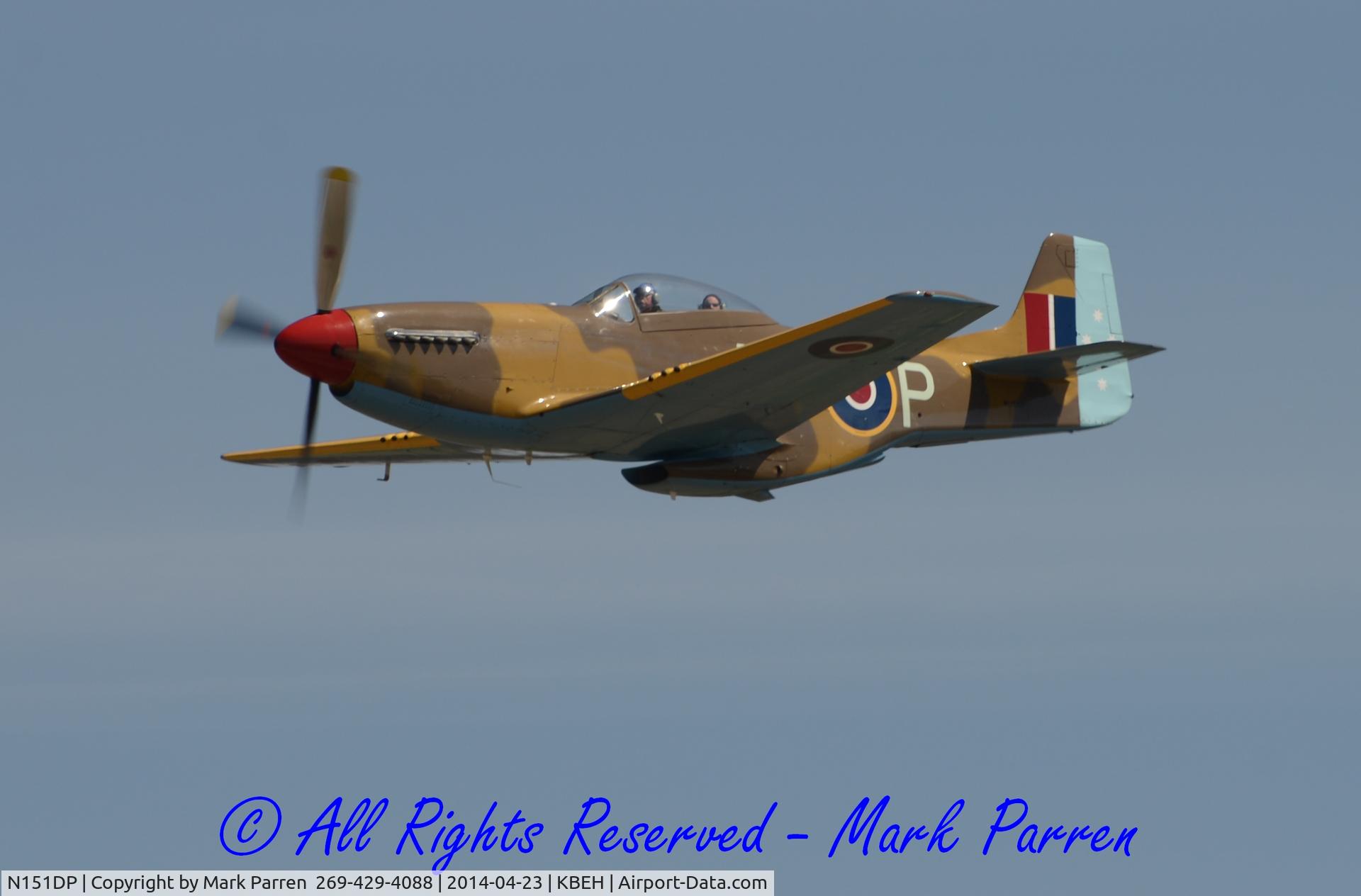 N151DP, 1944 North American P-51C Mustang C/N 111-28888, Coming in to Benton Harbor, MI