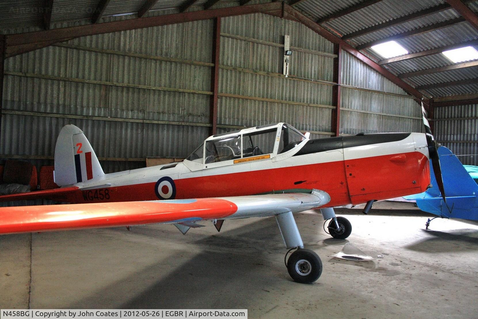 N458BG, 1951 De Havilland DHC-1 Chipmunk T.10 C/N C1/0508, Hangared