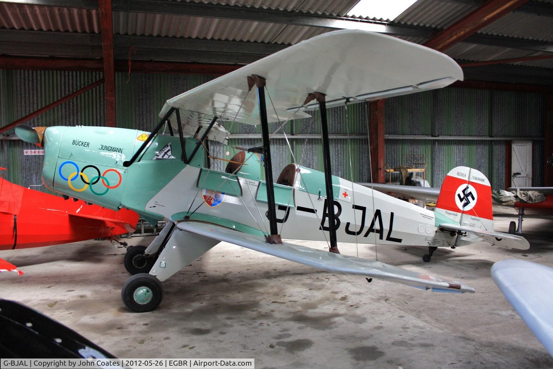 G-BJAL, 1957 Bucker 1-131E Jungmann C/N 1028, Hangared