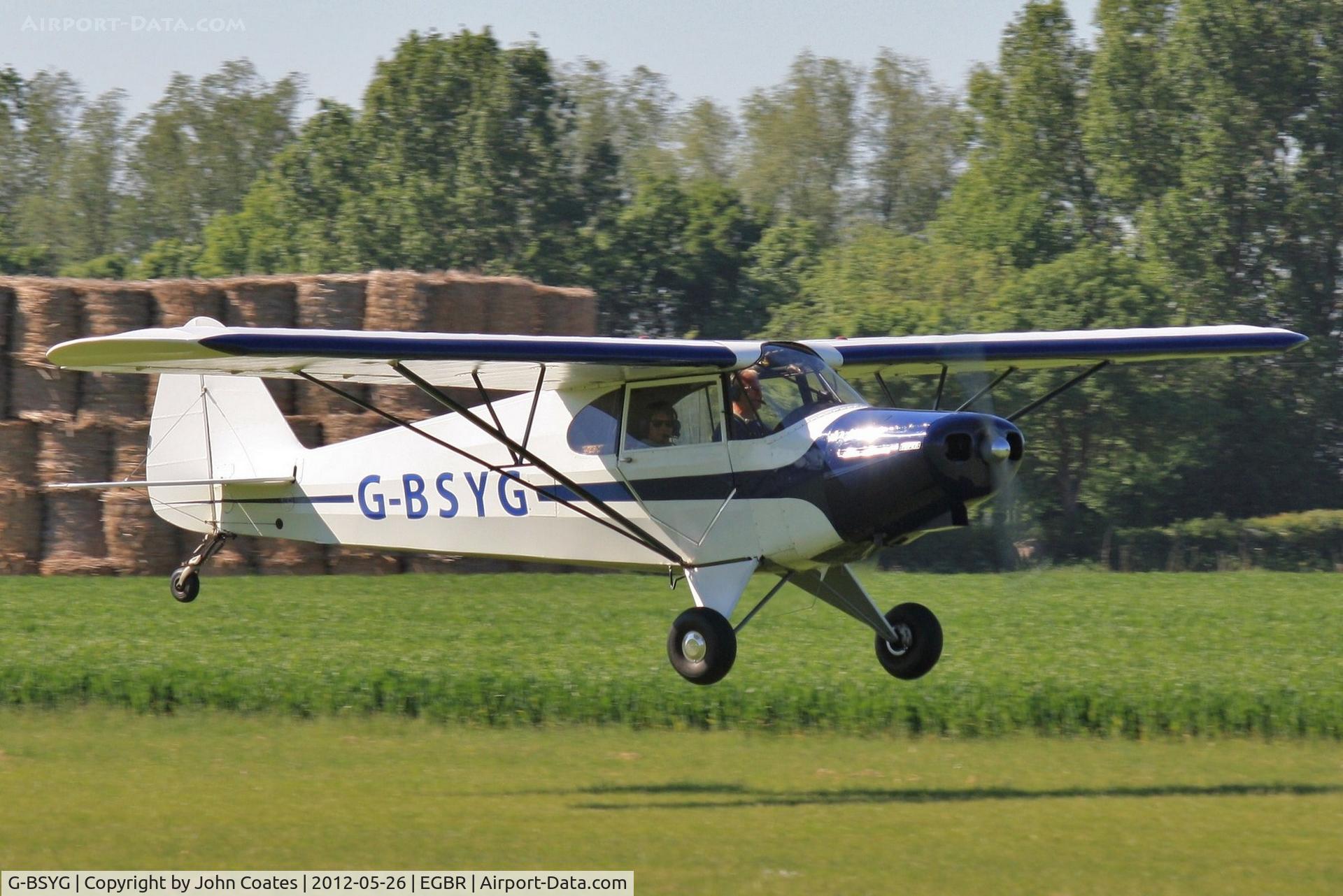 G-BSYG, 1947 Piper PA-12 Super Cruiser C/N 12-2106, Landing