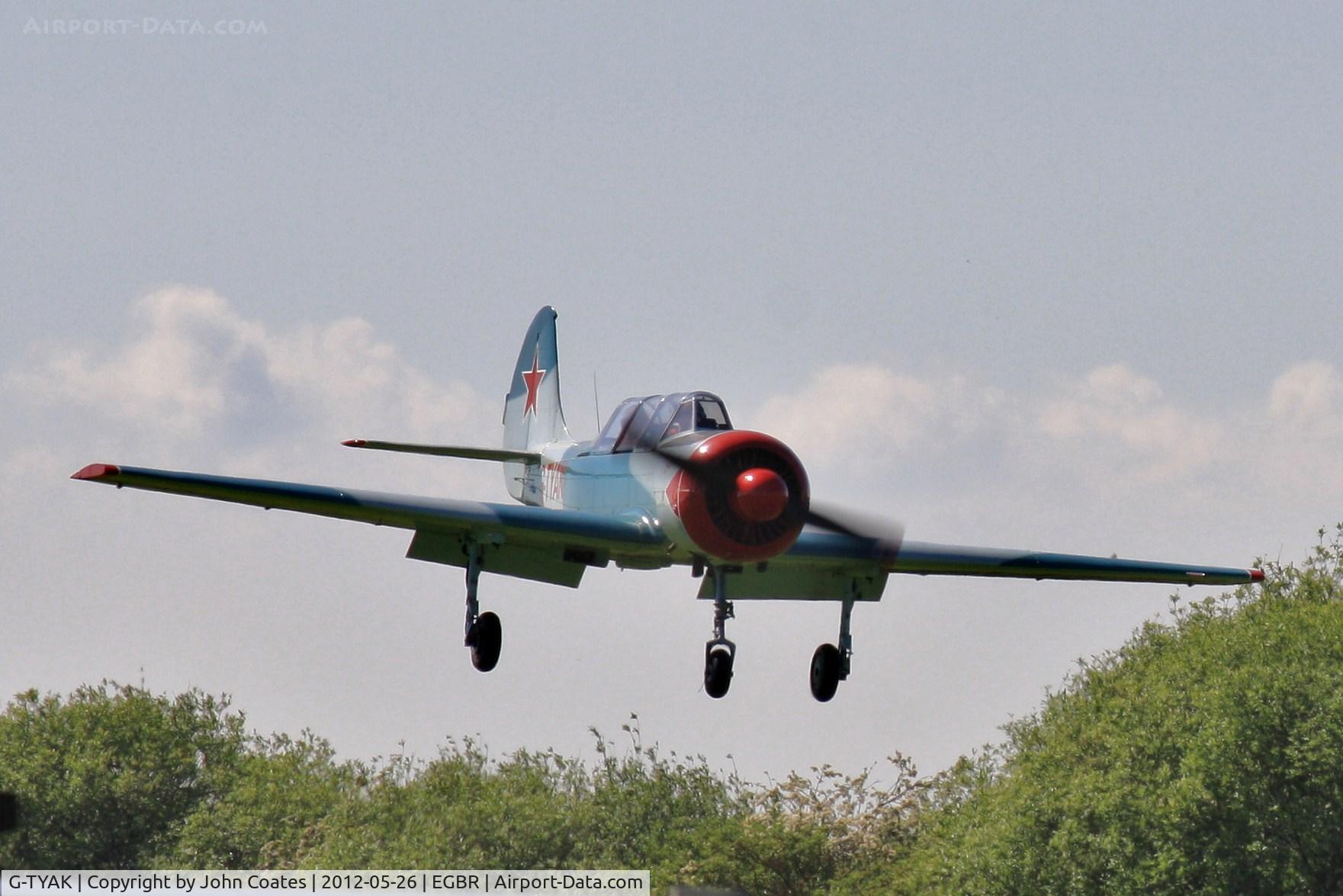 G-TYAK, 1989 Bacau Yak-52 C/N 899907, Finals to land