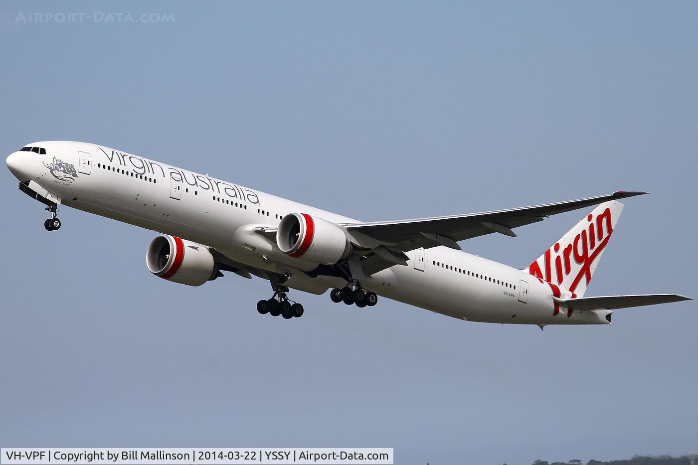 VH-VPF, 2009 Boeing 777-3ZG/ER C/N 37940, away from 34L