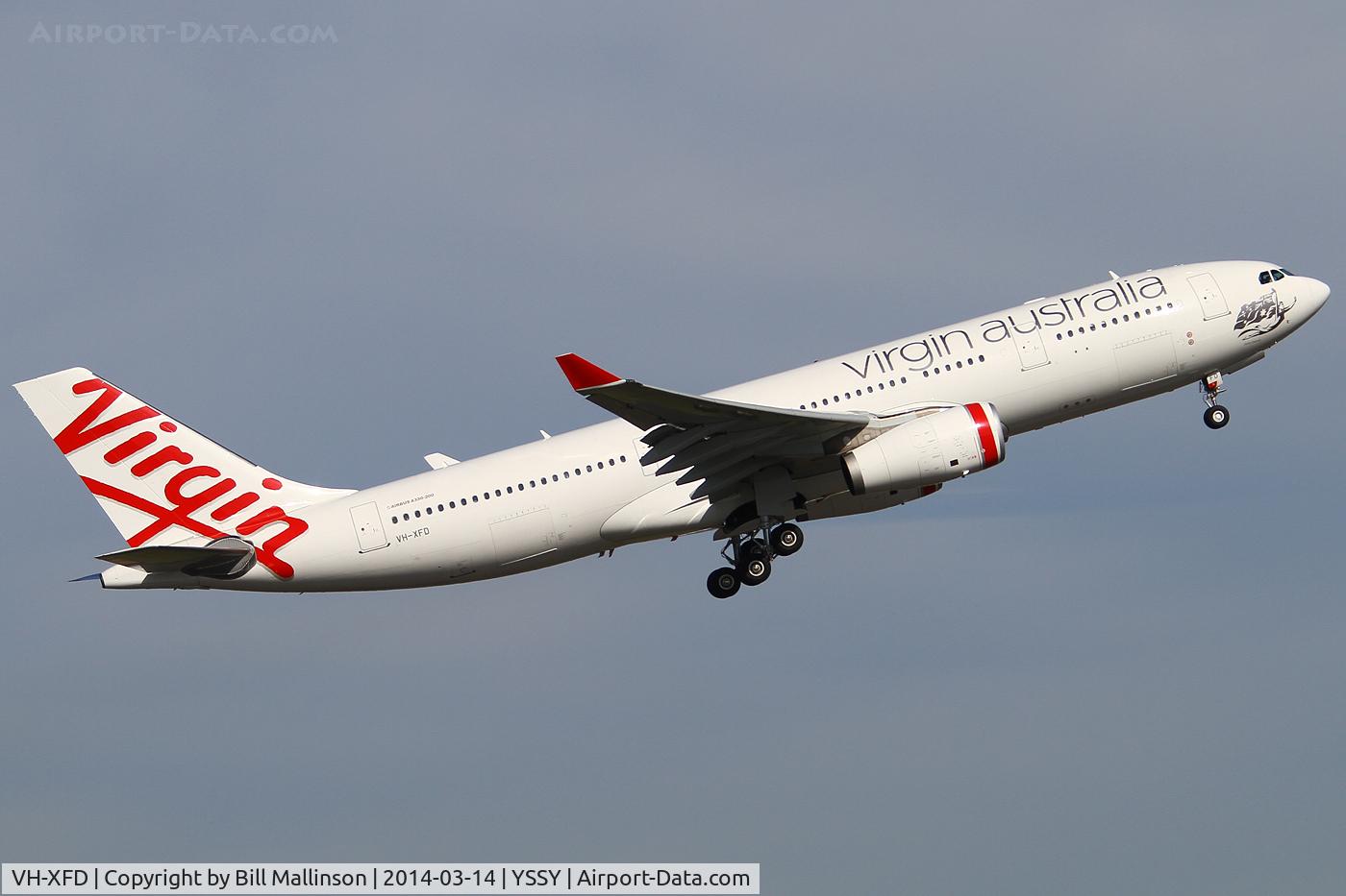 VH-XFD, 2012 Airbus A330-243 C/N 1306, away to PER