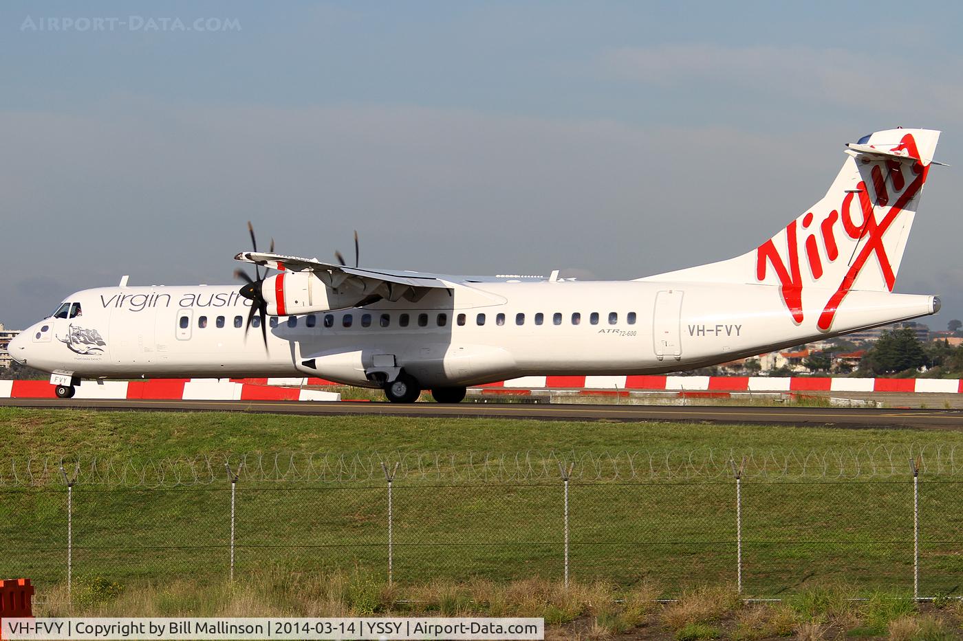VH-FVY, 2013 ATR 72-600 (72-212A) C/N 1073, taxiing to 34R