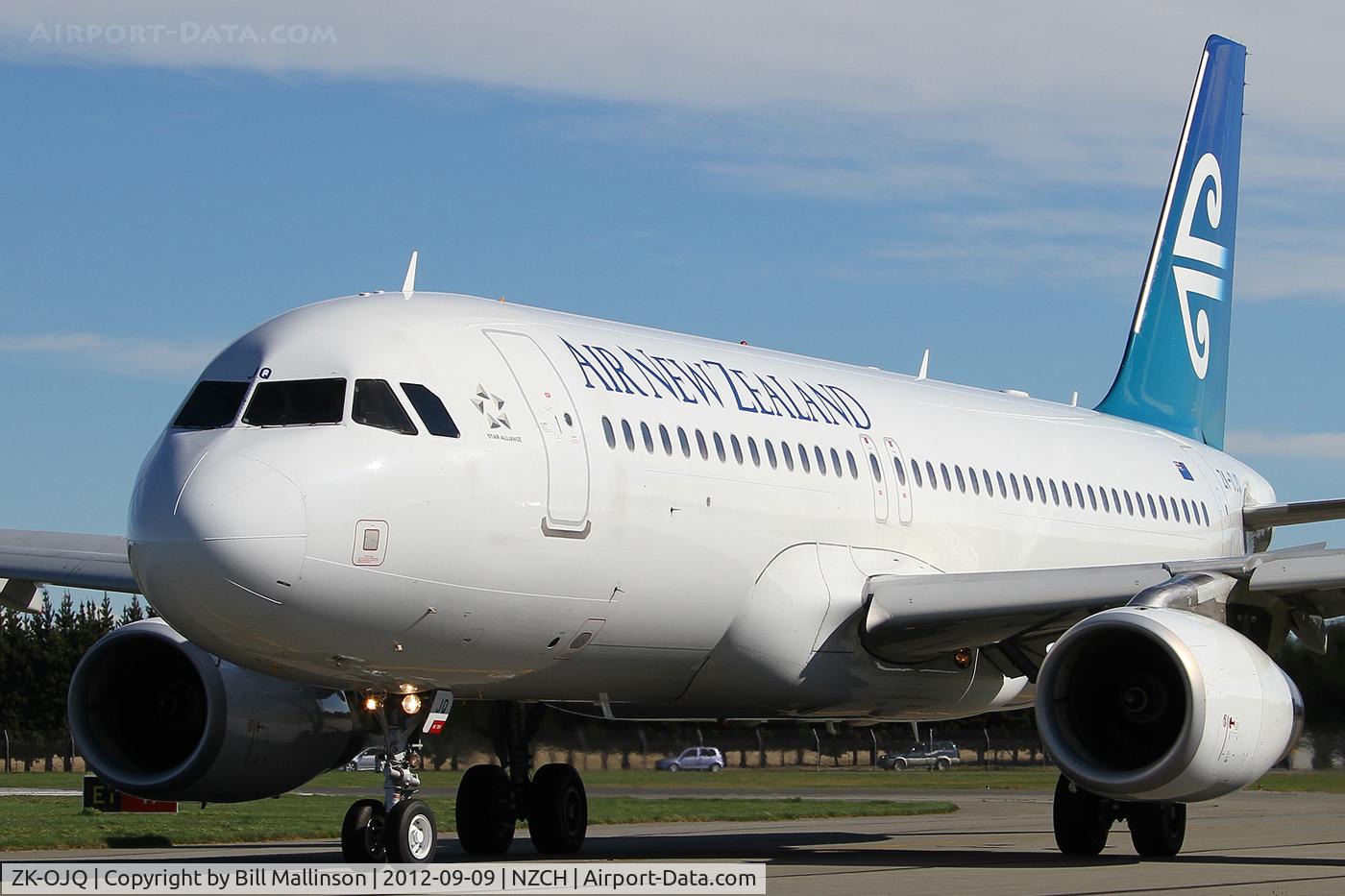 ZK-OJQ, 2011 Airbus A320-232 C/N 4584, taxiing from 29