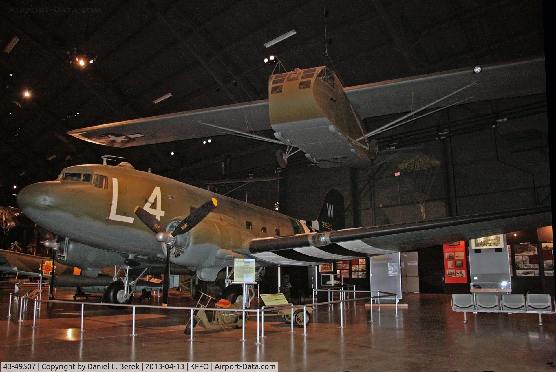 43-49507, 1943 Douglas C-47B-15-DK Skytrain C/N 26768, Masquerading as 315174, this timeless Skytrain poses with a rare Waco Hadrian assault glider, ready for D-Day.