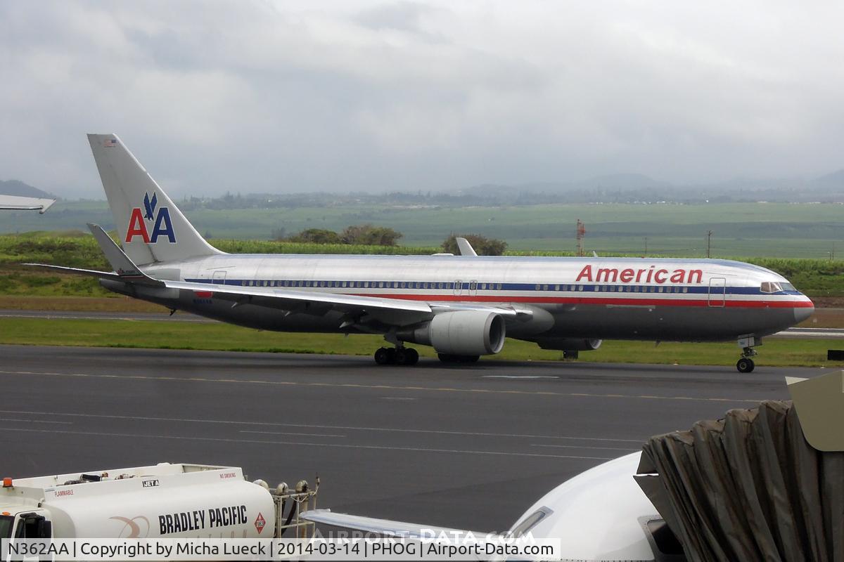 N362AA, 1988 Boeing 767-323 C/N 24043, At Kahului