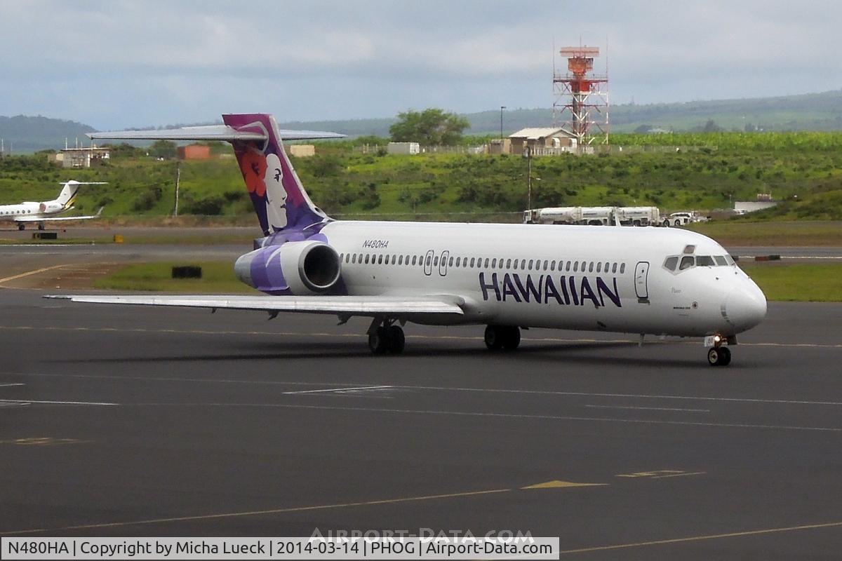 N480HA, 2001 Boeing 717-22A C/N 55125, At Kahului