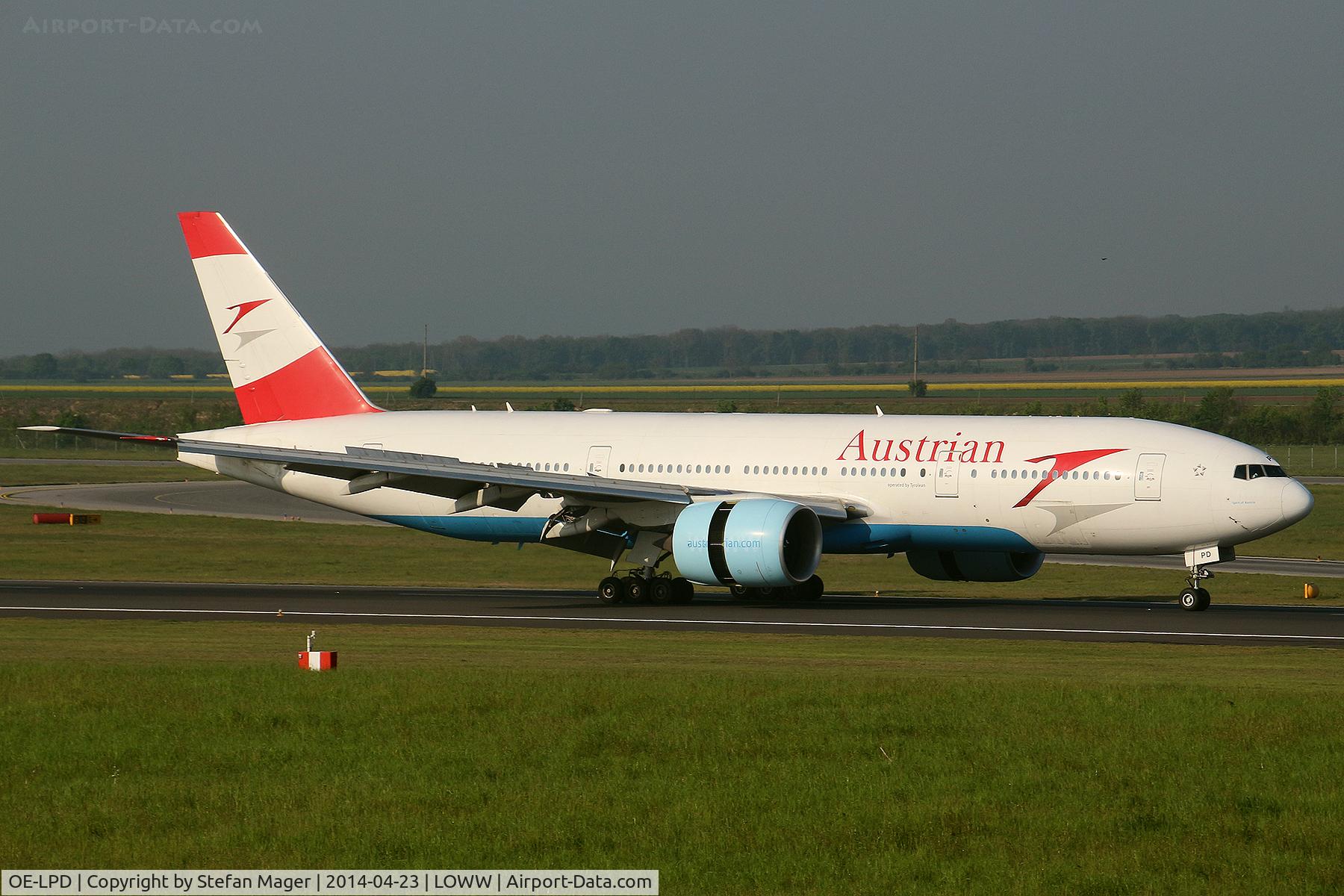 OE-LPD, 2006 Boeing 777-2Z9/ER C/N 35960, Austrian B777-200ER arrived from New York @ VIE