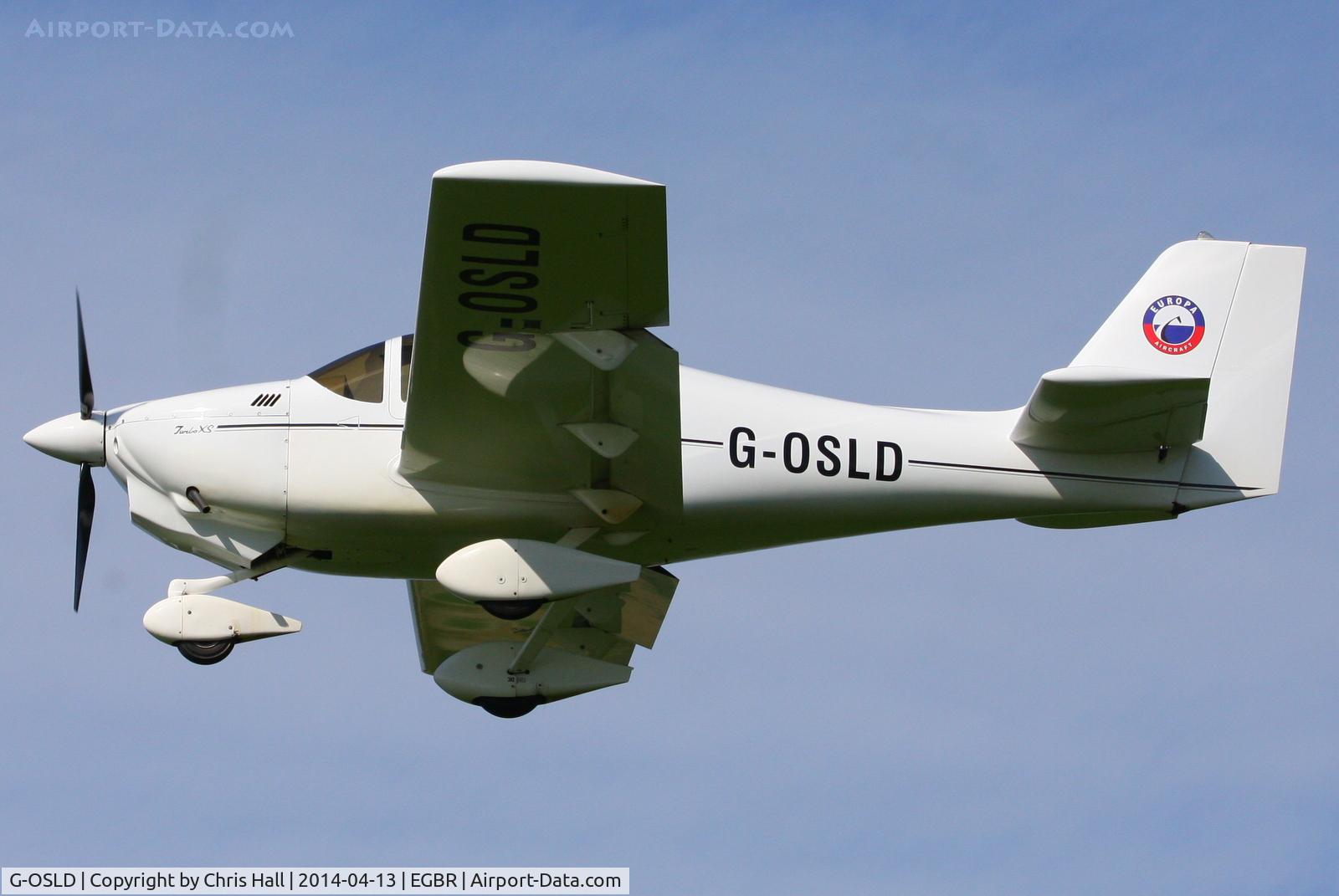 G-OSLD, 2000 Europa XS Tri-Gear C/N PFA 247-13641, at Breighton's 'Early Bird' Fly-in 13/04/14