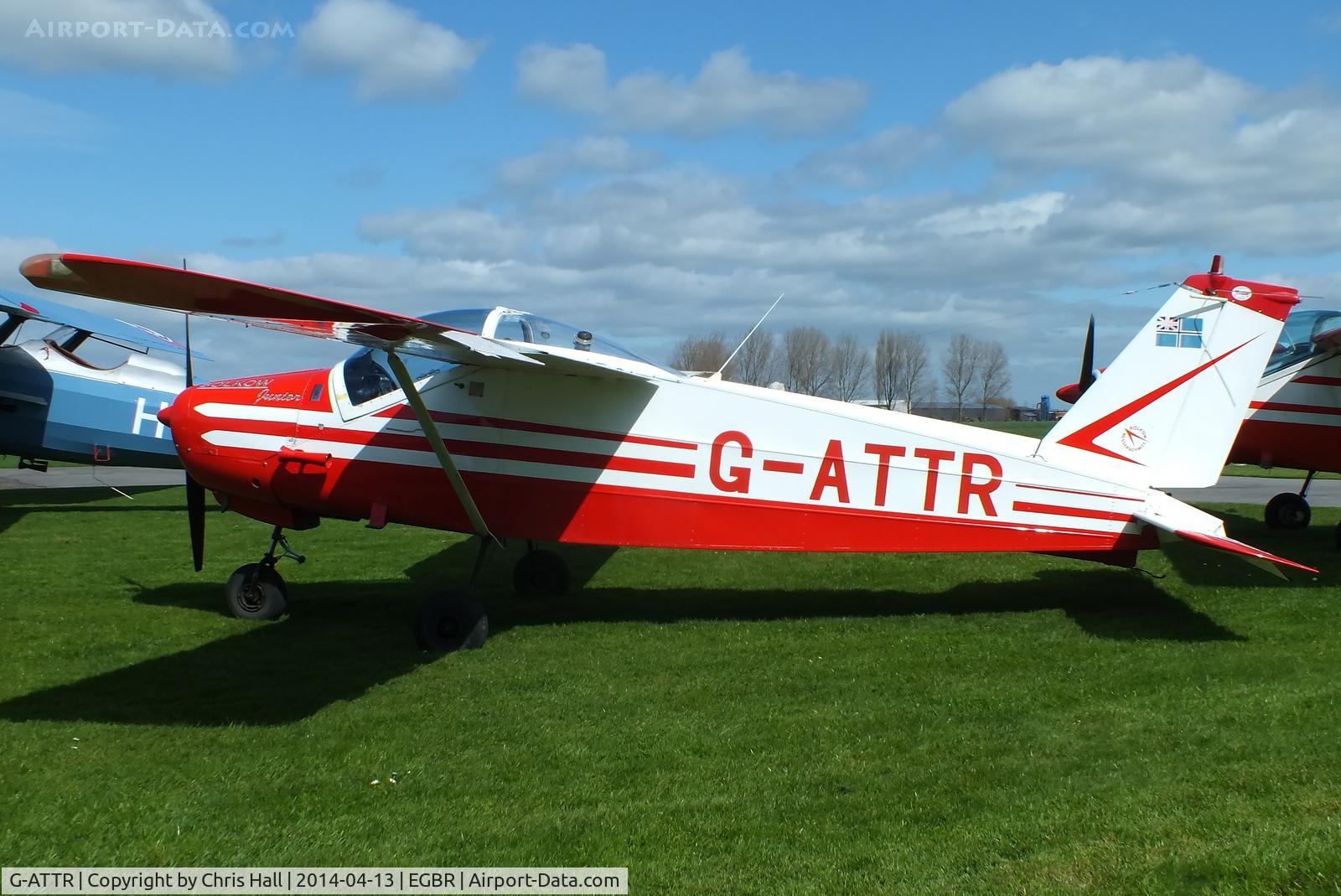 G-ATTR, 1966 Bolkow Bo-208C Junior C/N 612, at Breighton's 'Early Bird' Fly-in 13/04/14