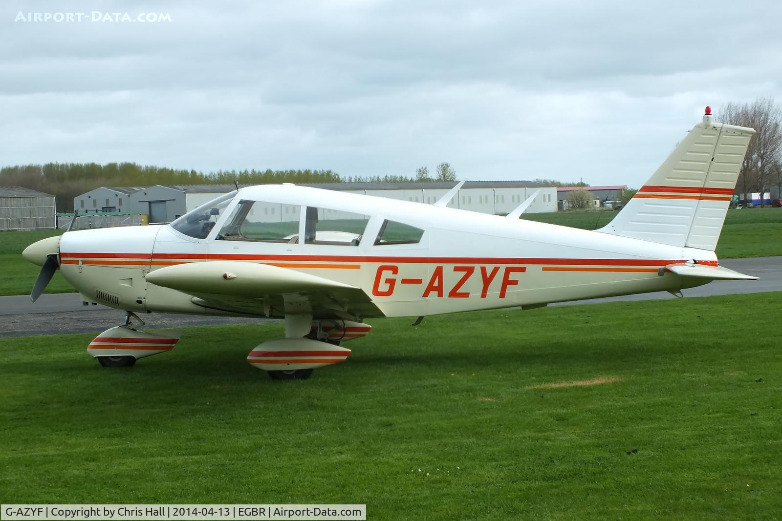 G-AZYF, 1968 Piper PA-28-180 Cherokee C/N 28-5227, at Breighton's 'Early Bird' Fly-in 13/04/14