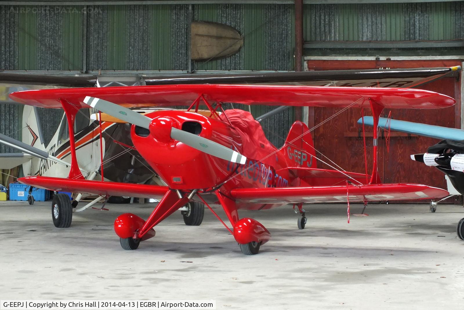 G-EEPJ, 1991 Pitts S-1S Special C/N PFA 009-11557, at Breighton's 'Early Bird' Fly-in 13/04/14
