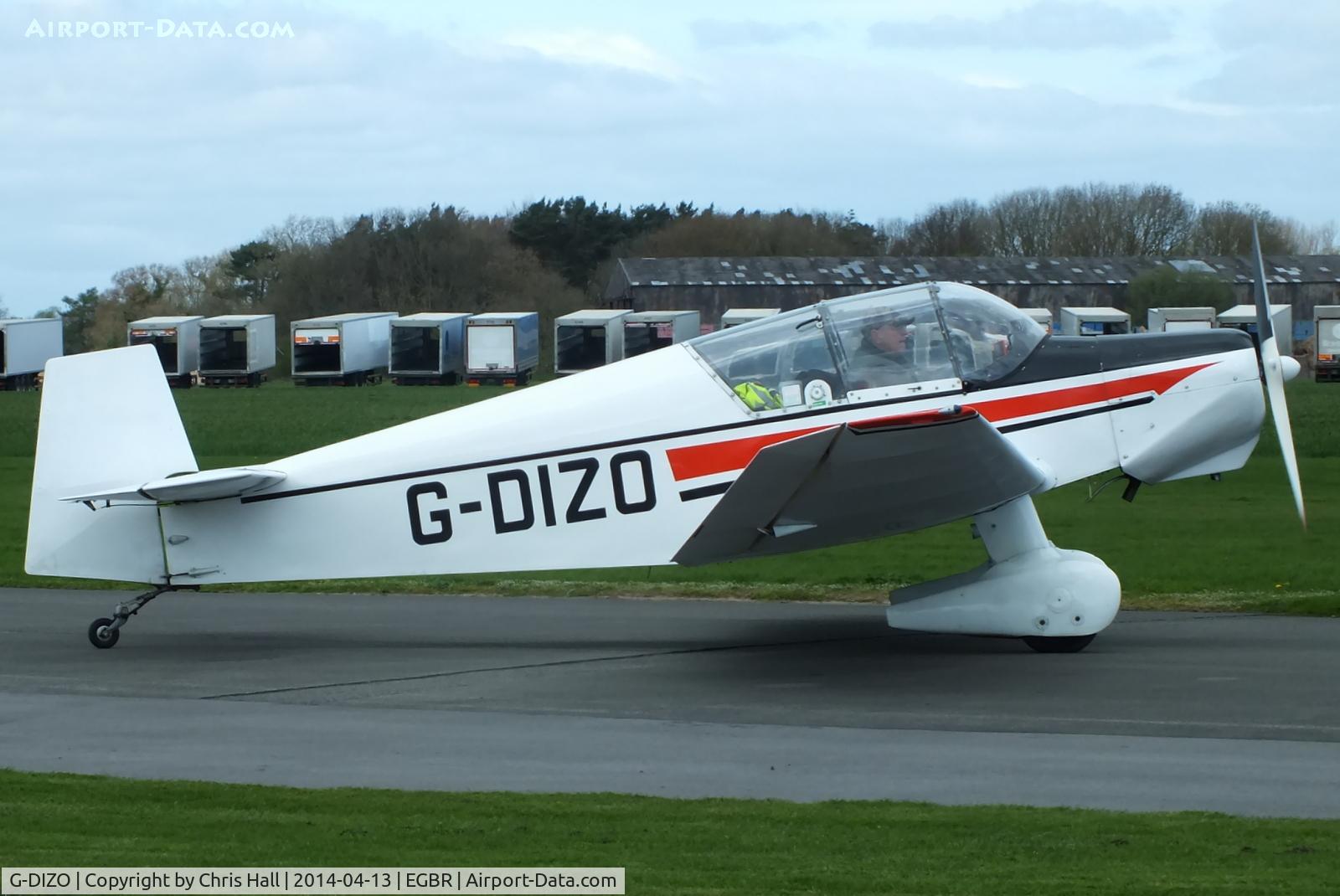 G-DIZO, 1965 Jodel D-120 Paris-Nice C/N 326, at Breighton's 'Early Bird' Fly-in 13/04/14