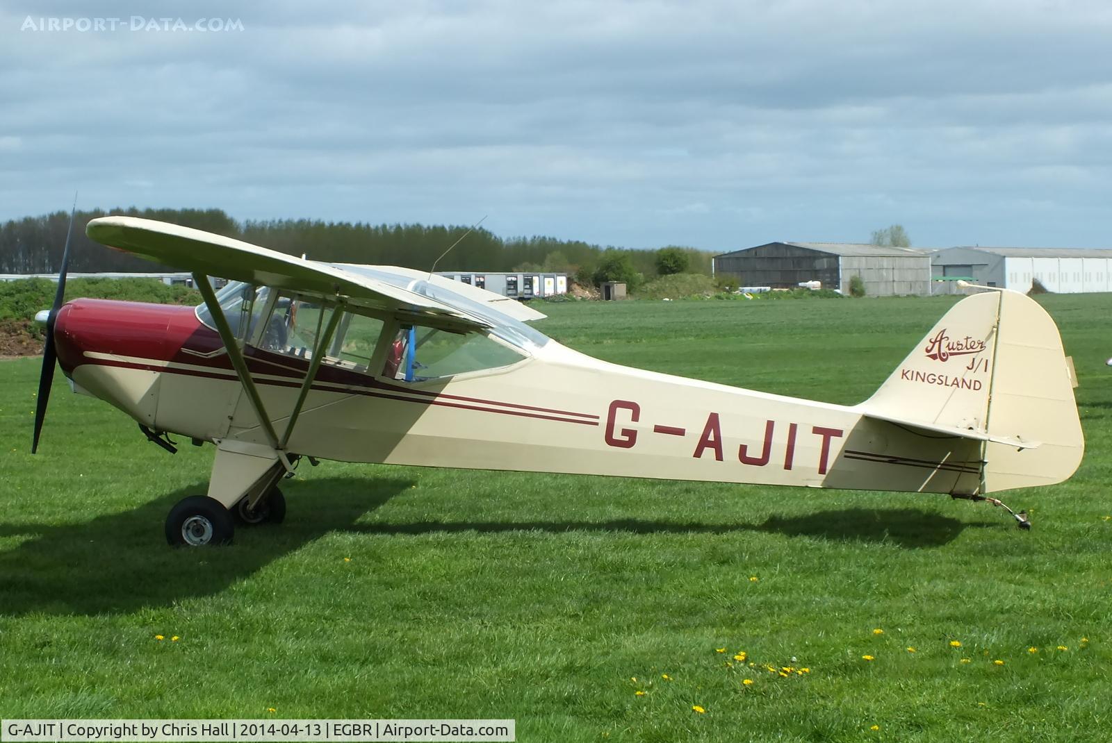 G-AJIT, 1946 Auster J-1 Kingsland C/N 2337, at Breighton's 'Early Bird' Fly-in 13/04/14