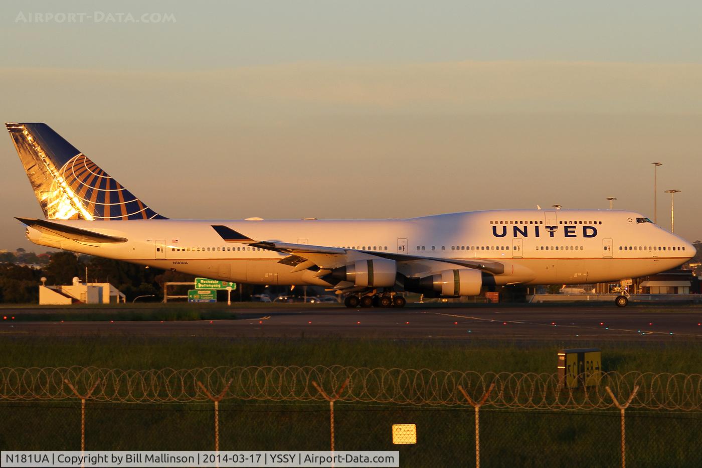 N181UA, 1991 Boeing 747-422 C/N 25278, just in from LAX