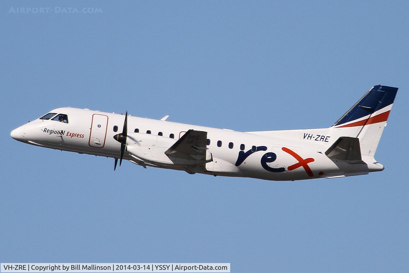 VH-ZRE, Saab 340B C/N 340B-391, Away from 34L