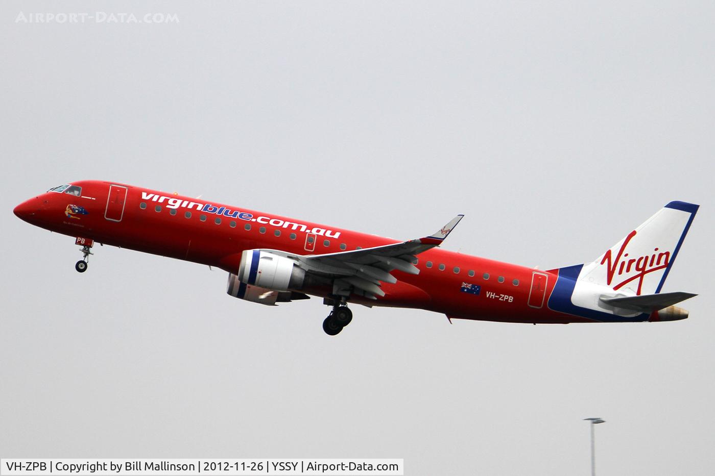 VH-ZPB, 2008 Embraer 190AR (ERJ-190-100IGW) C/N 19000162, away from 16R