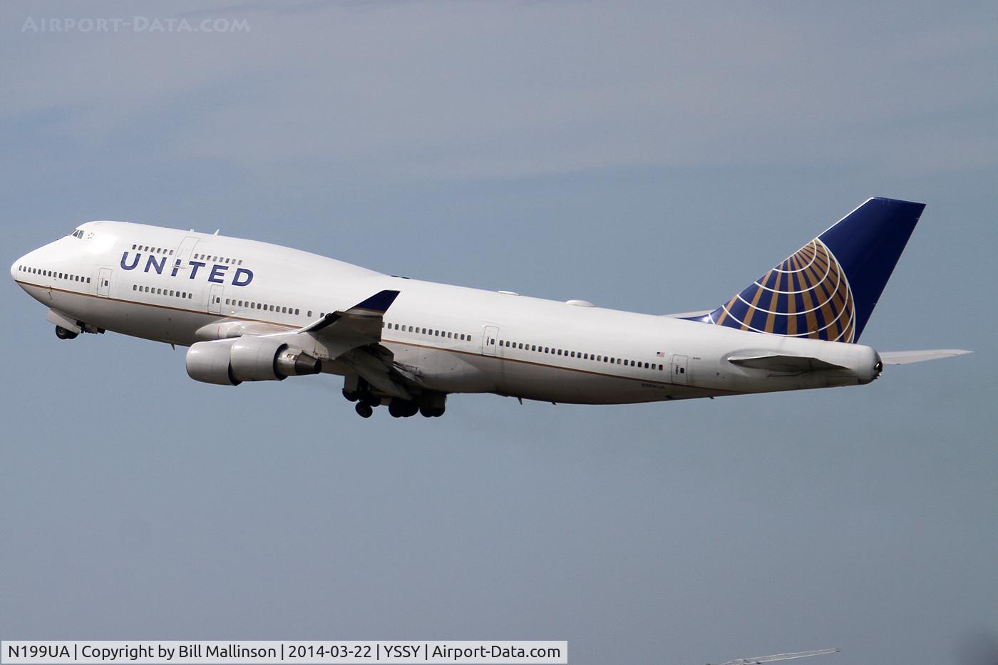 N199UA, 1997 Boeing 747-422 C/N 28717, away from 34L