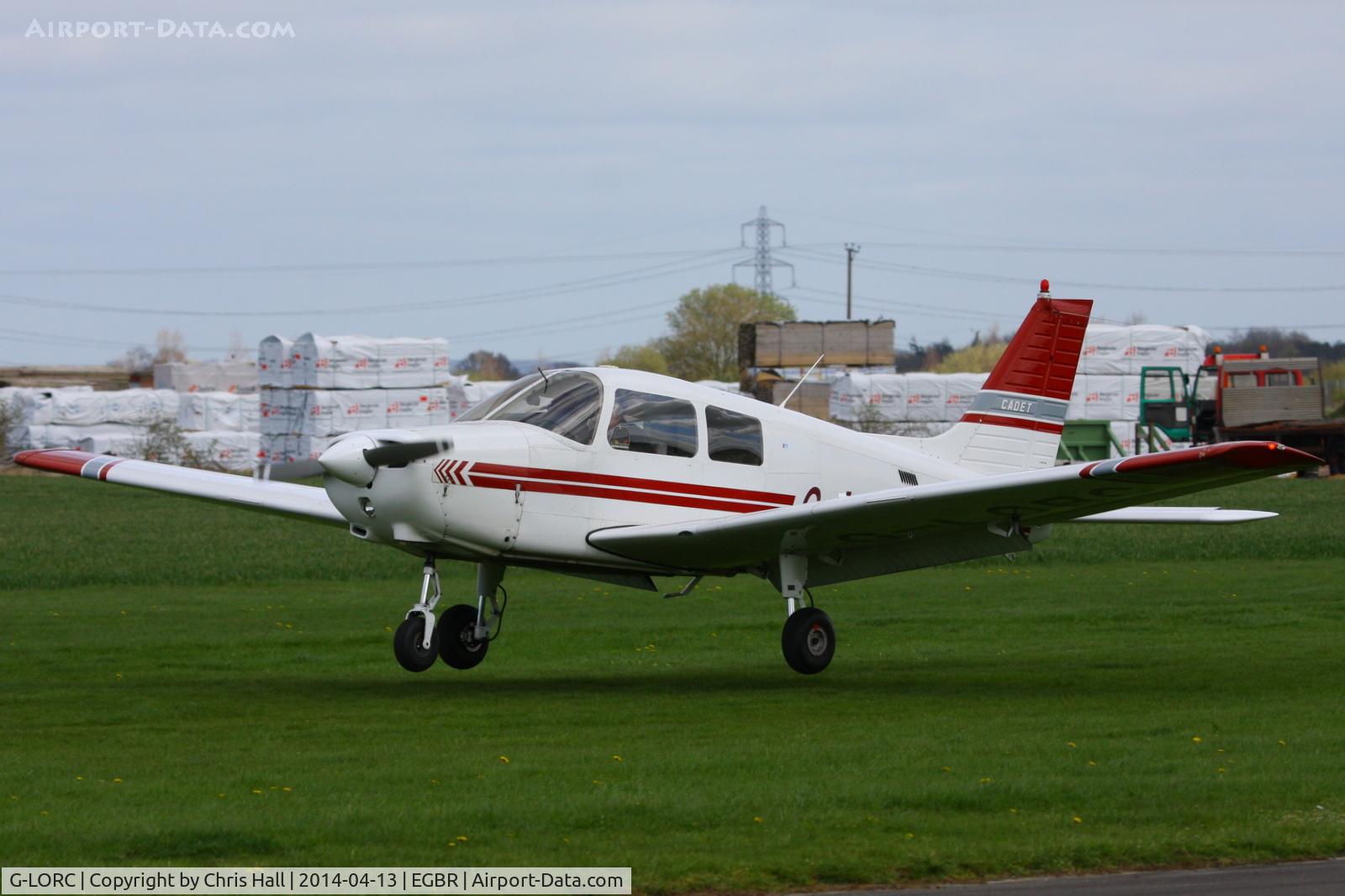 G-LORC, 1992 Piper PA-28-161 Cadet C/N 2841339, at Breighton's 'Early Bird' Fly-in 13/04/14